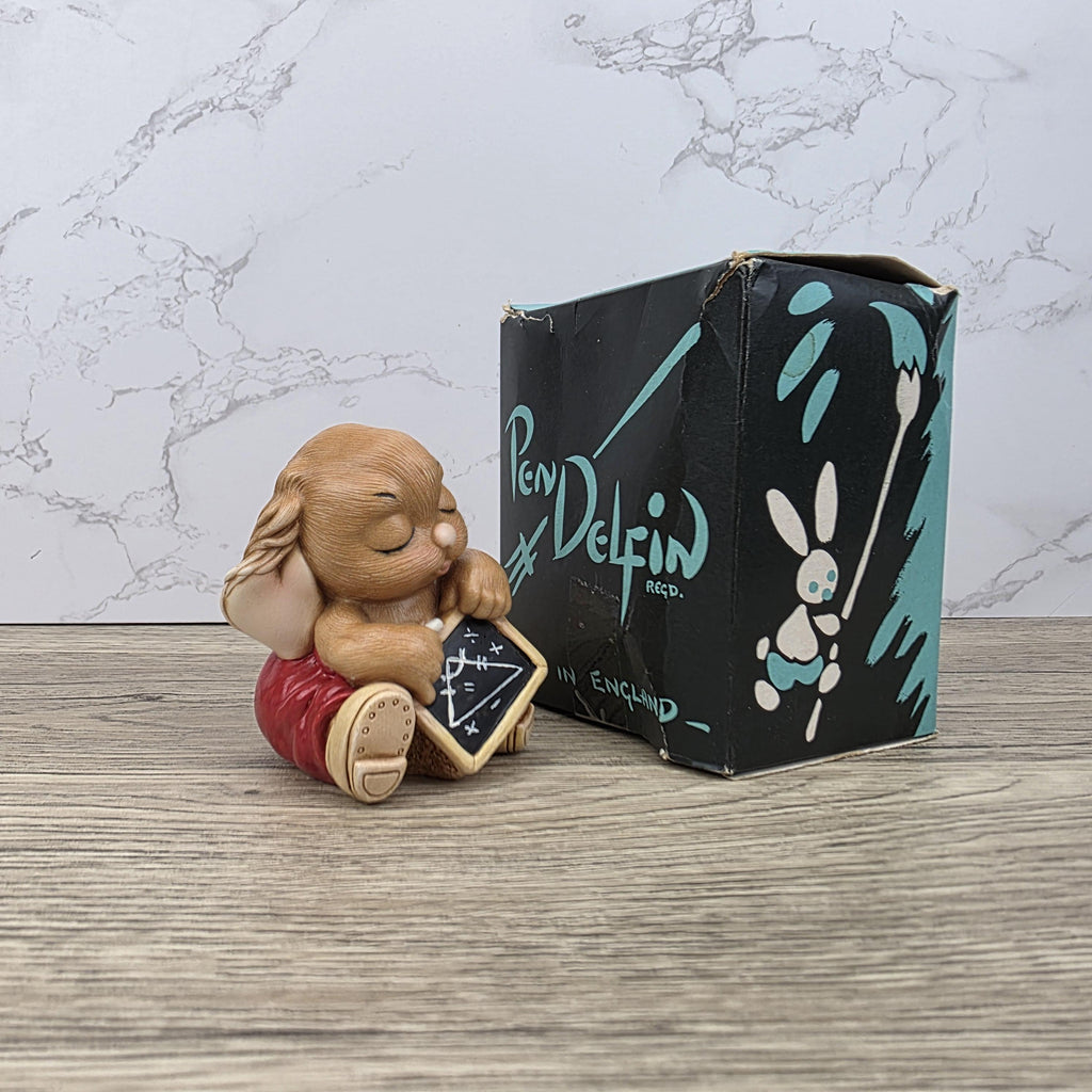 Vintage Pendelfin EUCLID Rabbit Figurine, Hand Painted Stonecraft
