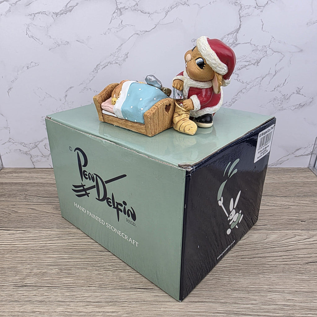 Vintage Pendelfin All Wrapped Up Rabbit, Stonecraft Figurine, New Old Stock BOXED