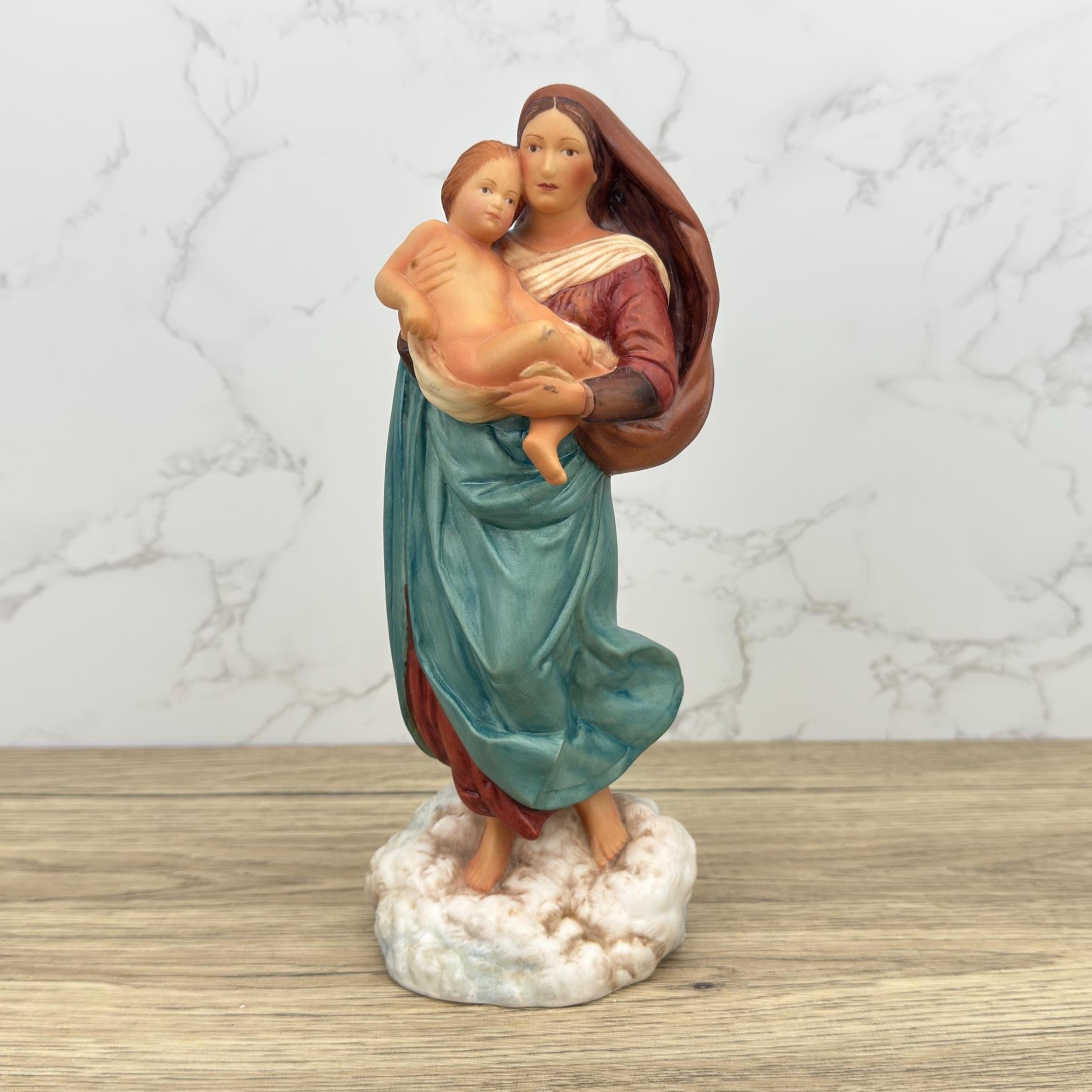 Vintage Franklin Mint Madonna and Child Porcelain Figurine, Religious Gift
