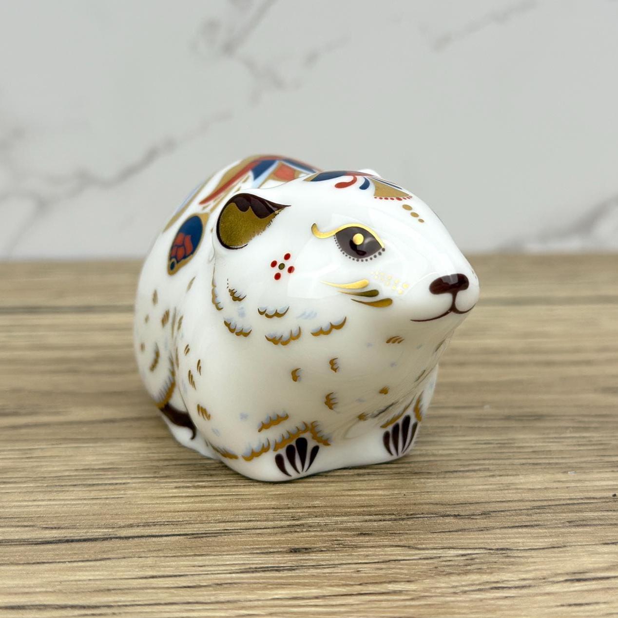 Royal Crown Derby Bank Vole Paperweight, Gold Stopper, Collectors Guild Exclusive