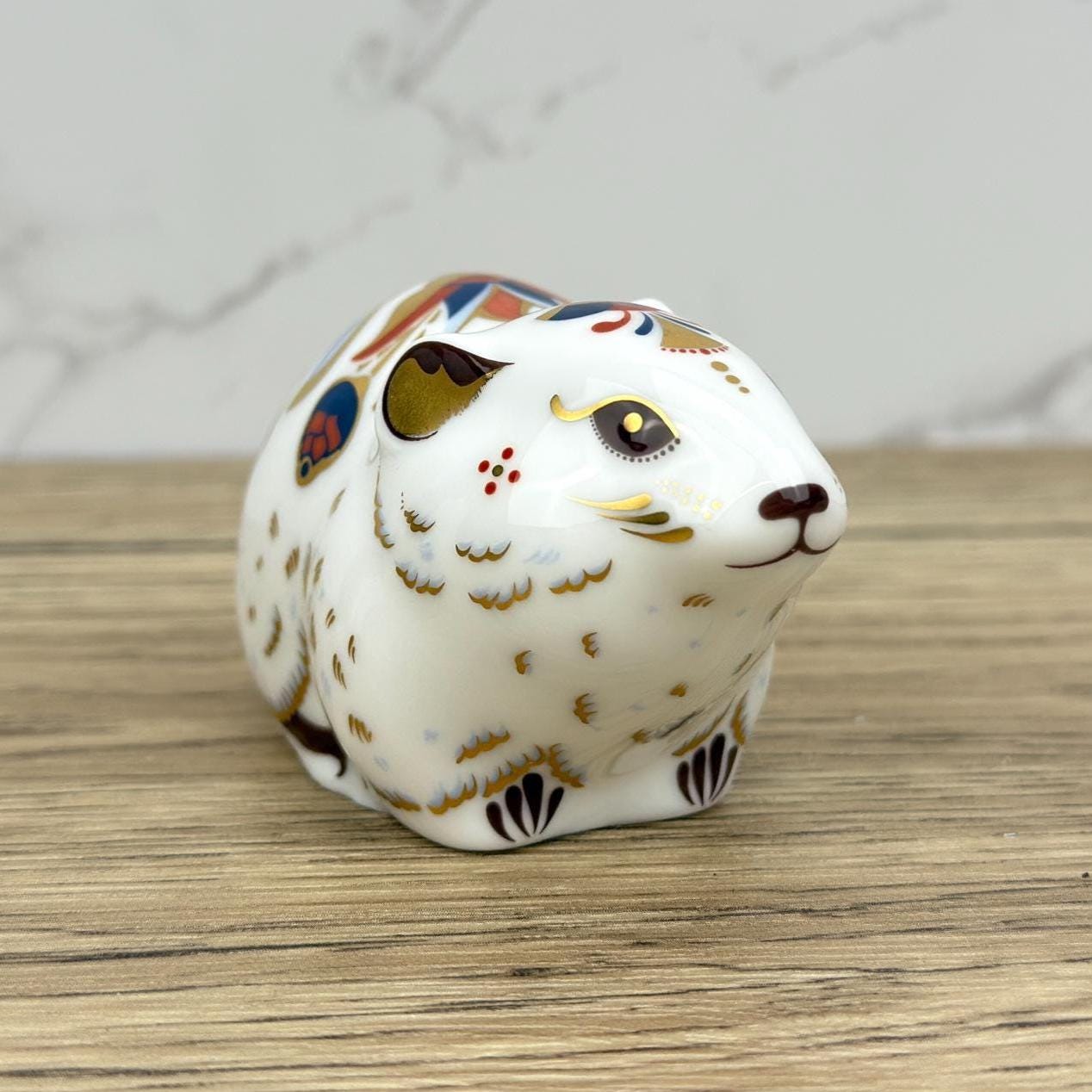 Royal Crown Derby Bank Vole Paperweight, Gold Stopper, Collectors Guild Exclusive