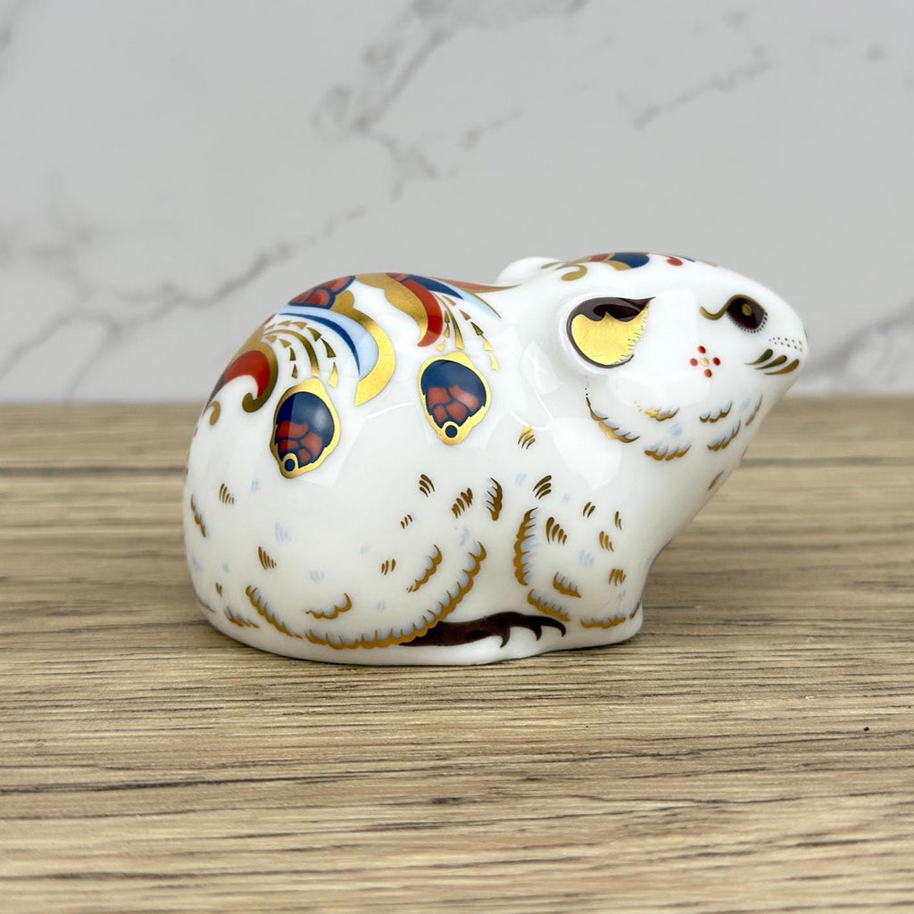 Royal Crown Derby Bank Vole Paperweight, Gold Stopper, Collectors Guild Exclusive