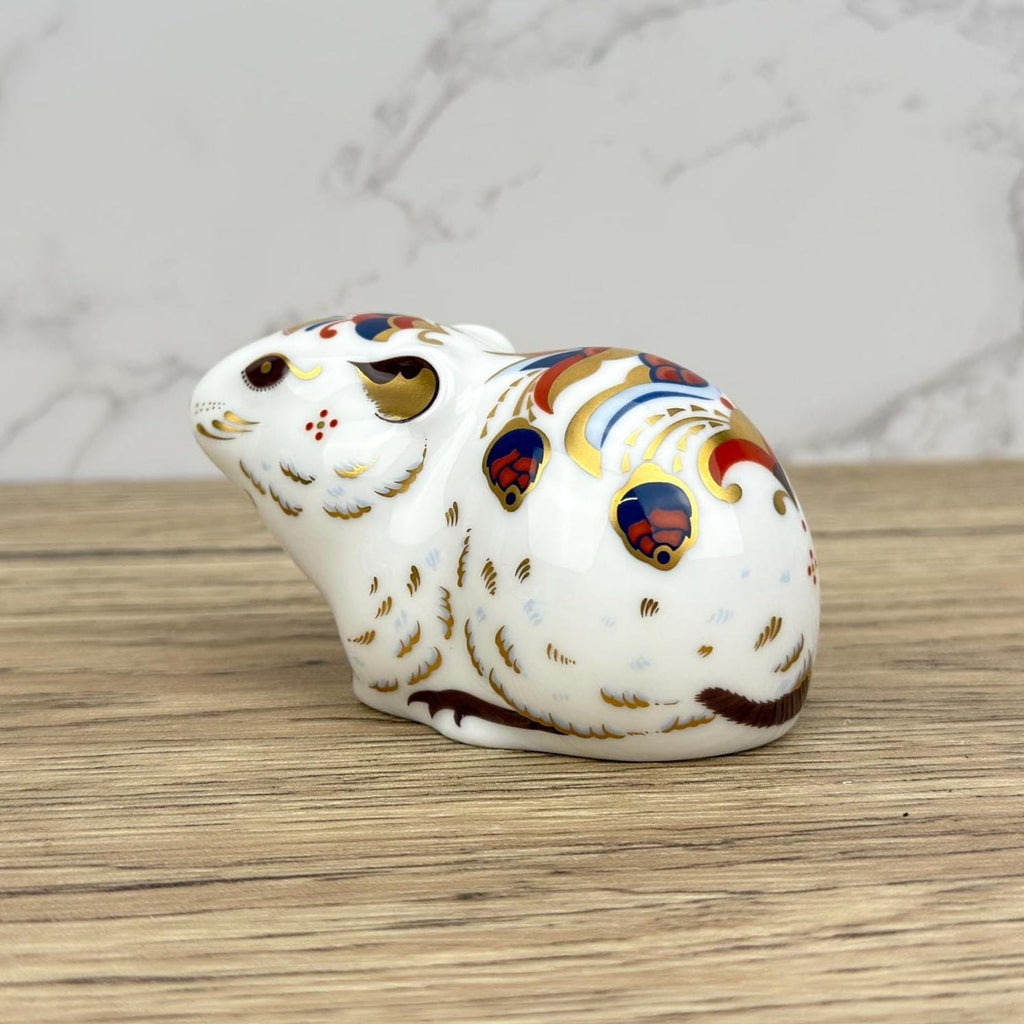 Royal Crown Derby Bank Vole Paperweight, Gold Stopper, Collectors Guild Exclusive