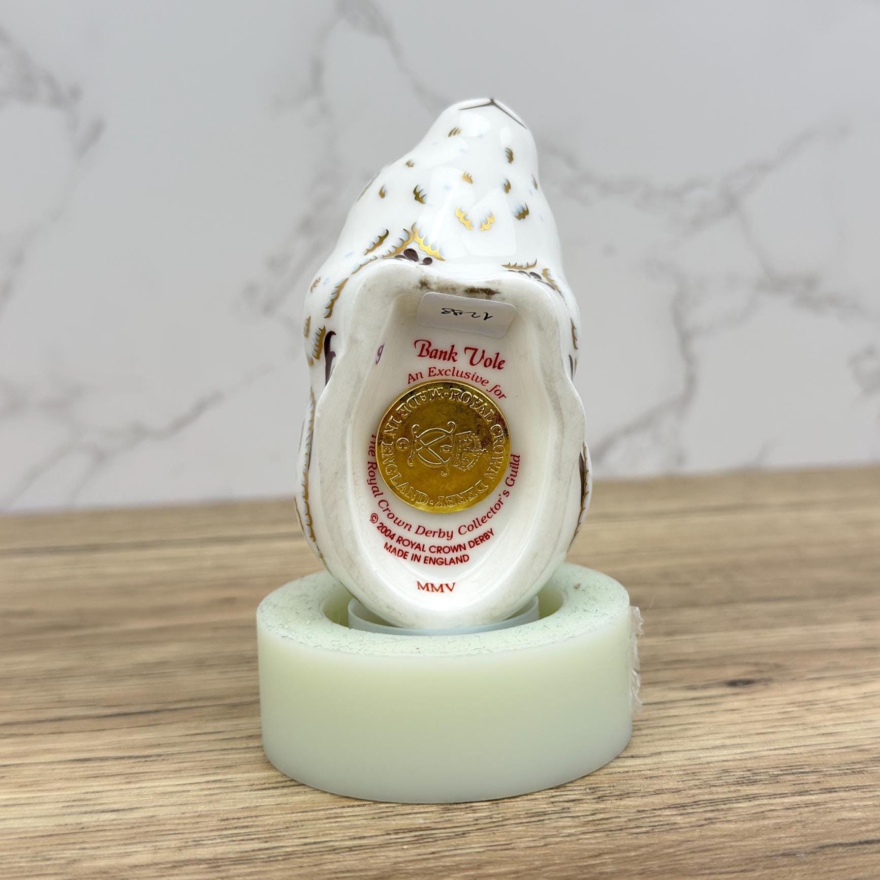 Royal Crown Derby Bank Vole Paperweight, Gold Stopper, Collectors Guild Exclusive