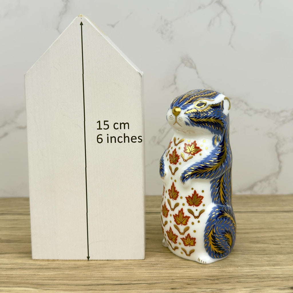 Royal Crown Derby Chipmunk Paperweight | Hand-Painted Bone China Figurine