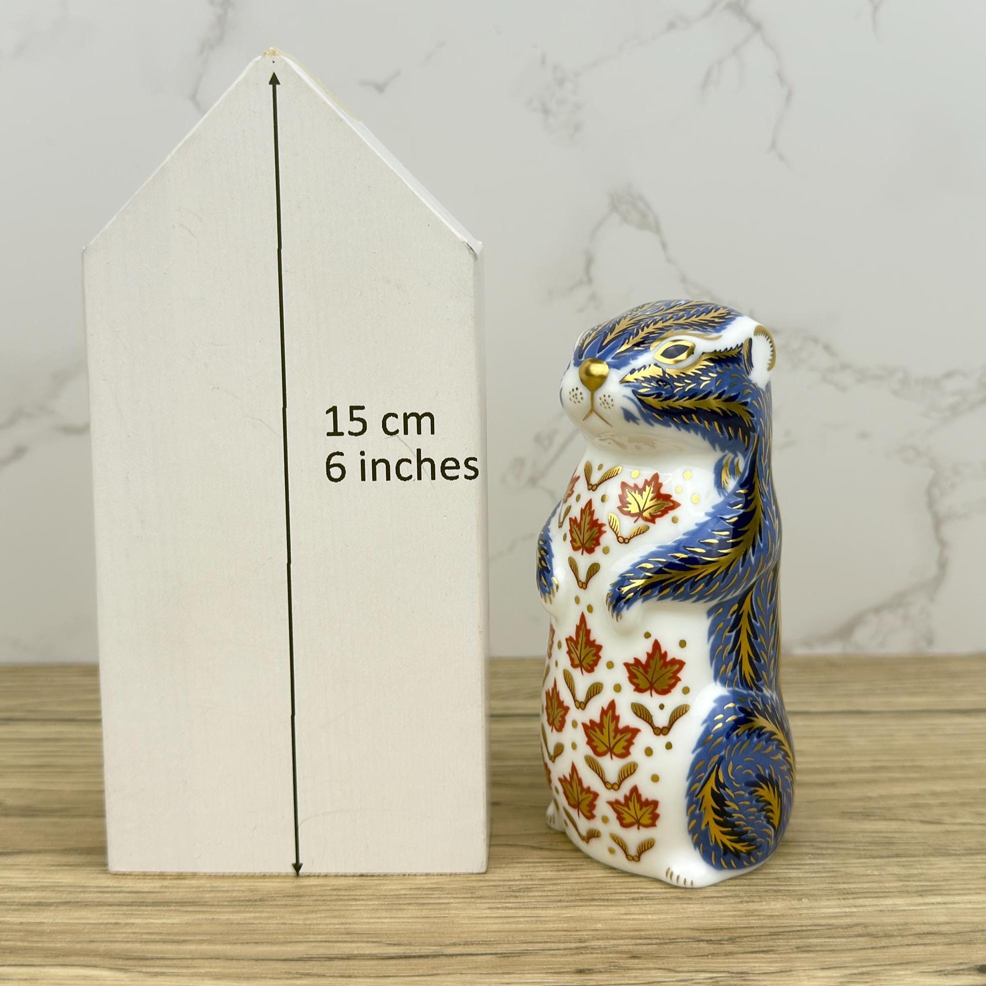 Royal Crown Derby Chipmunk Paperweight | Hand-Painted Bone China Figurine