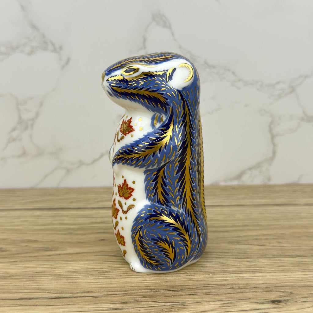 Royal Crown Derby Chipmunk Paperweight | Hand-Painted Bone China Figurine