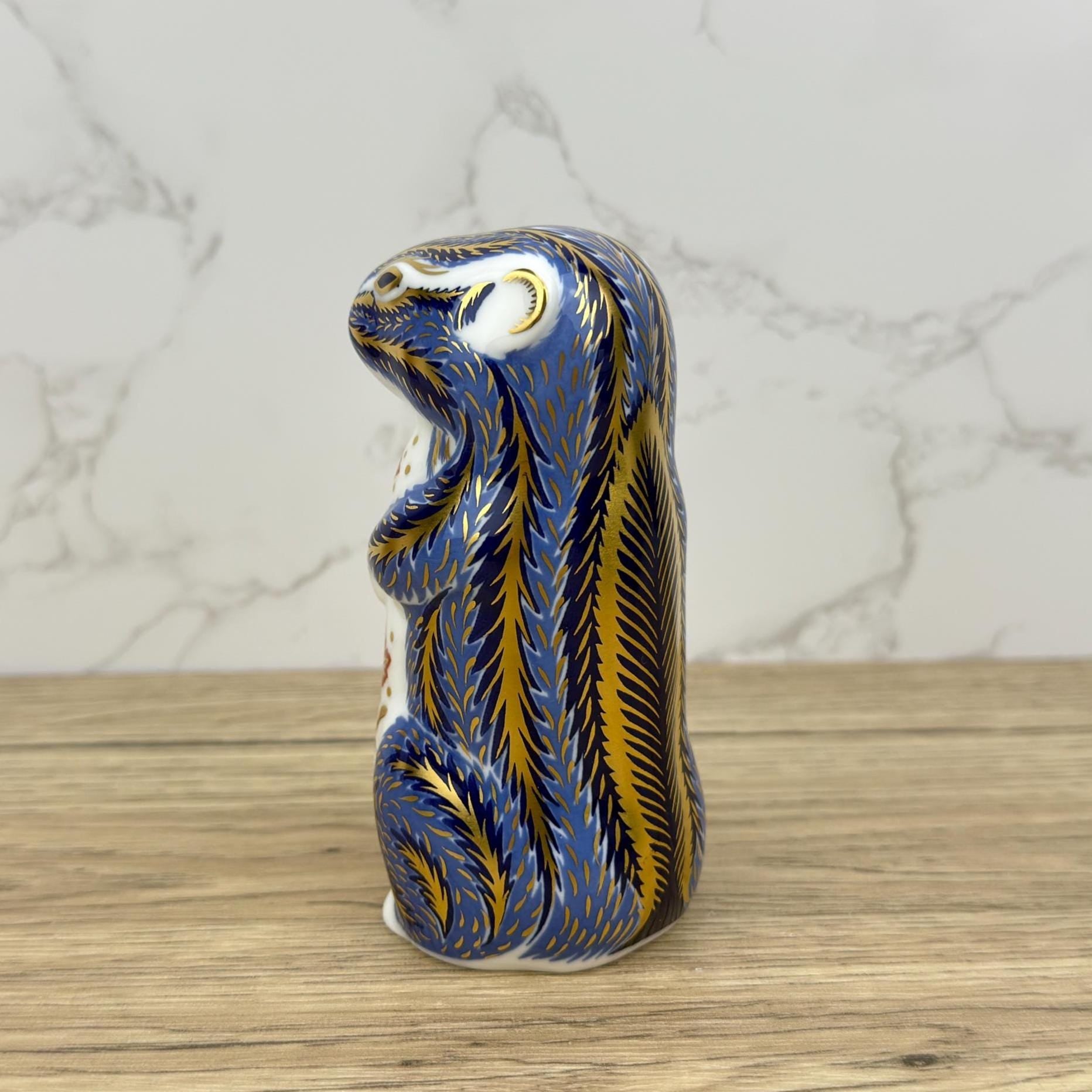 Royal Crown Derby Chipmunk Paperweight | Hand-Painted Bone China Figurine