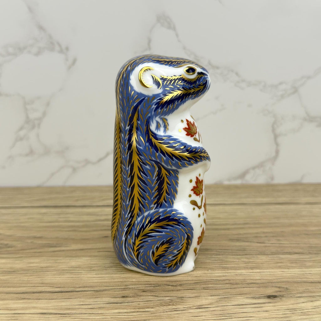 Royal Crown Derby Chipmunk Paperweight | Hand-Painted Bone China Figurine