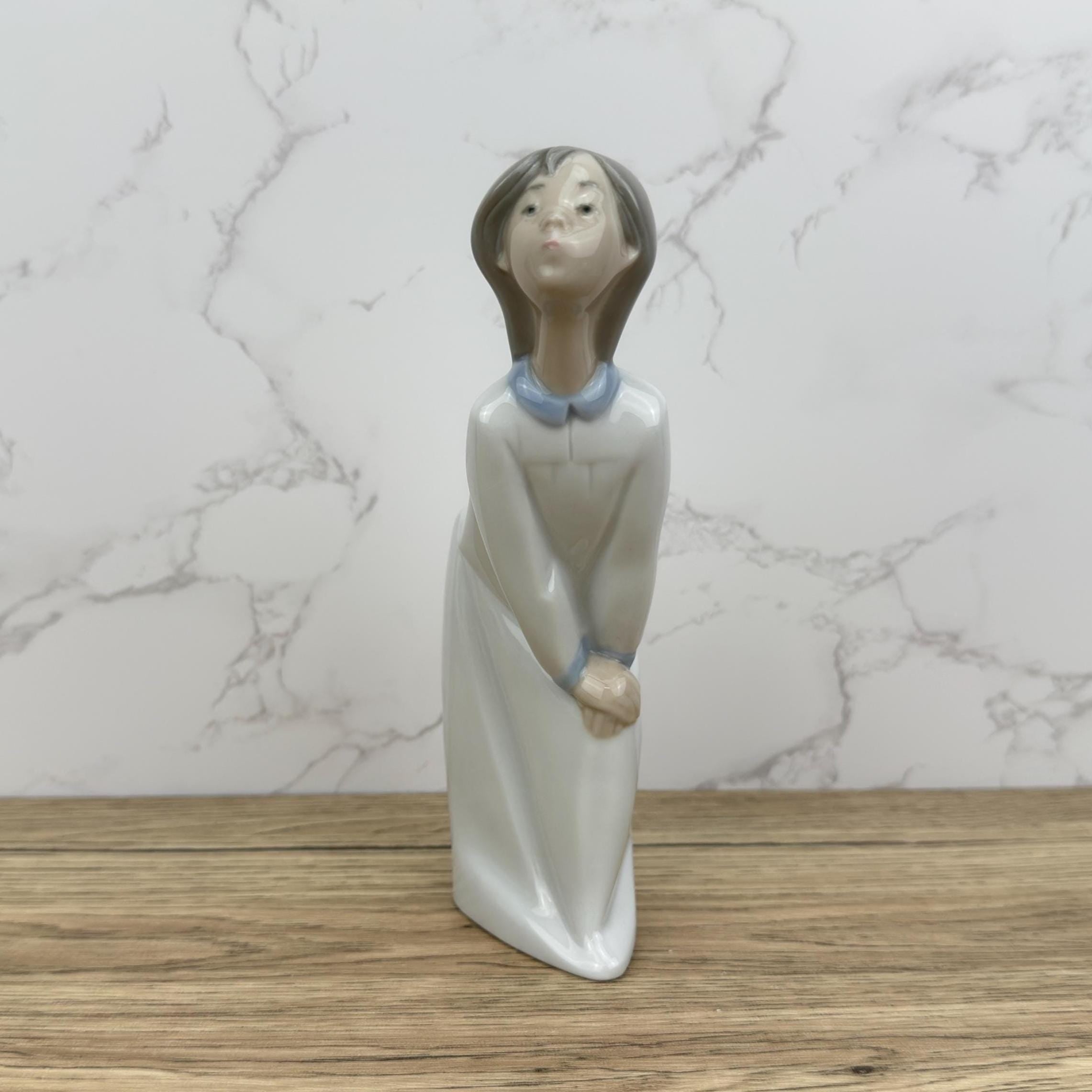Vintage Lladro Kissing Girl Figurine | Collectible Porcelain Art