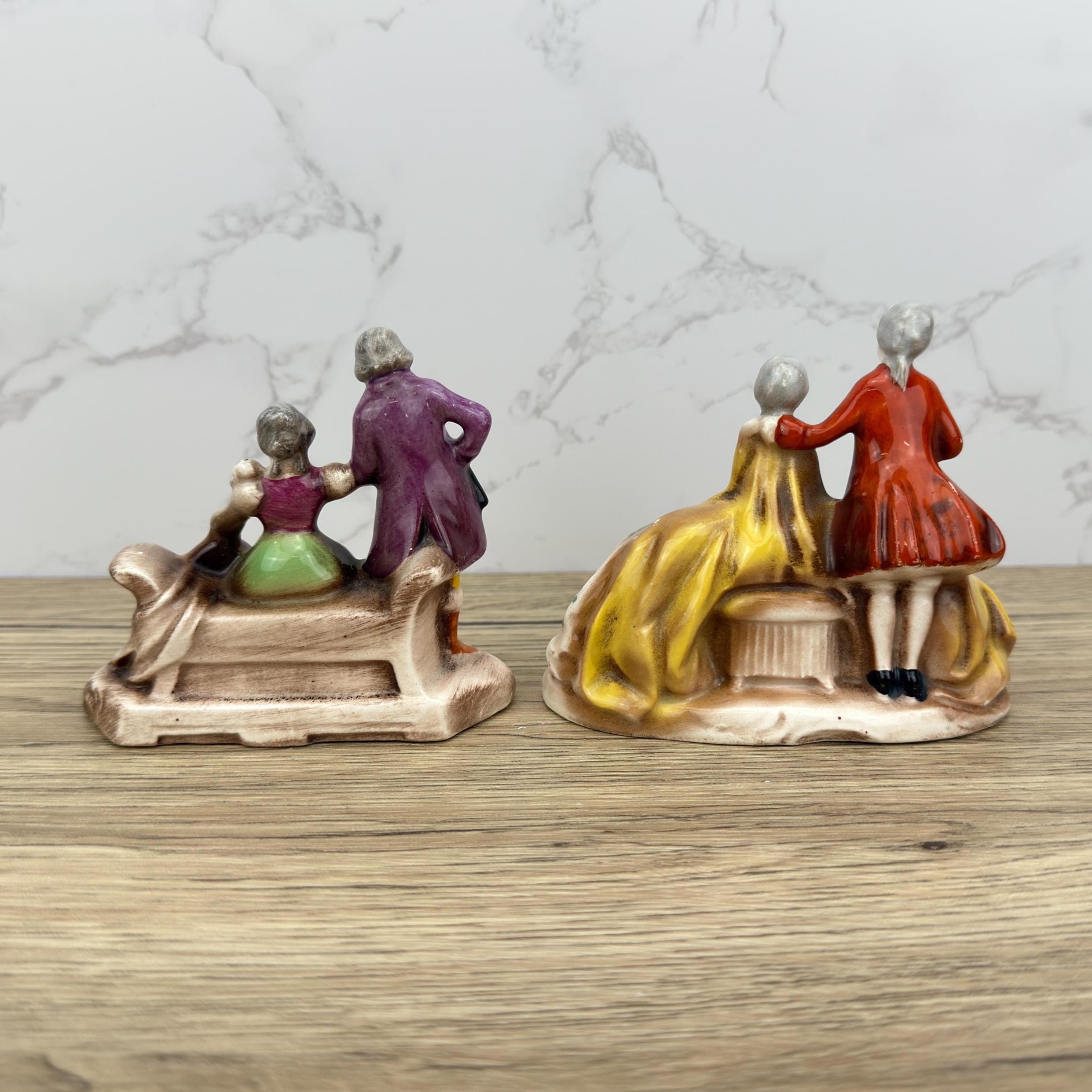 Rare Hummel Goebel Musical Figurines, Antique German Porcelain Courting Couple