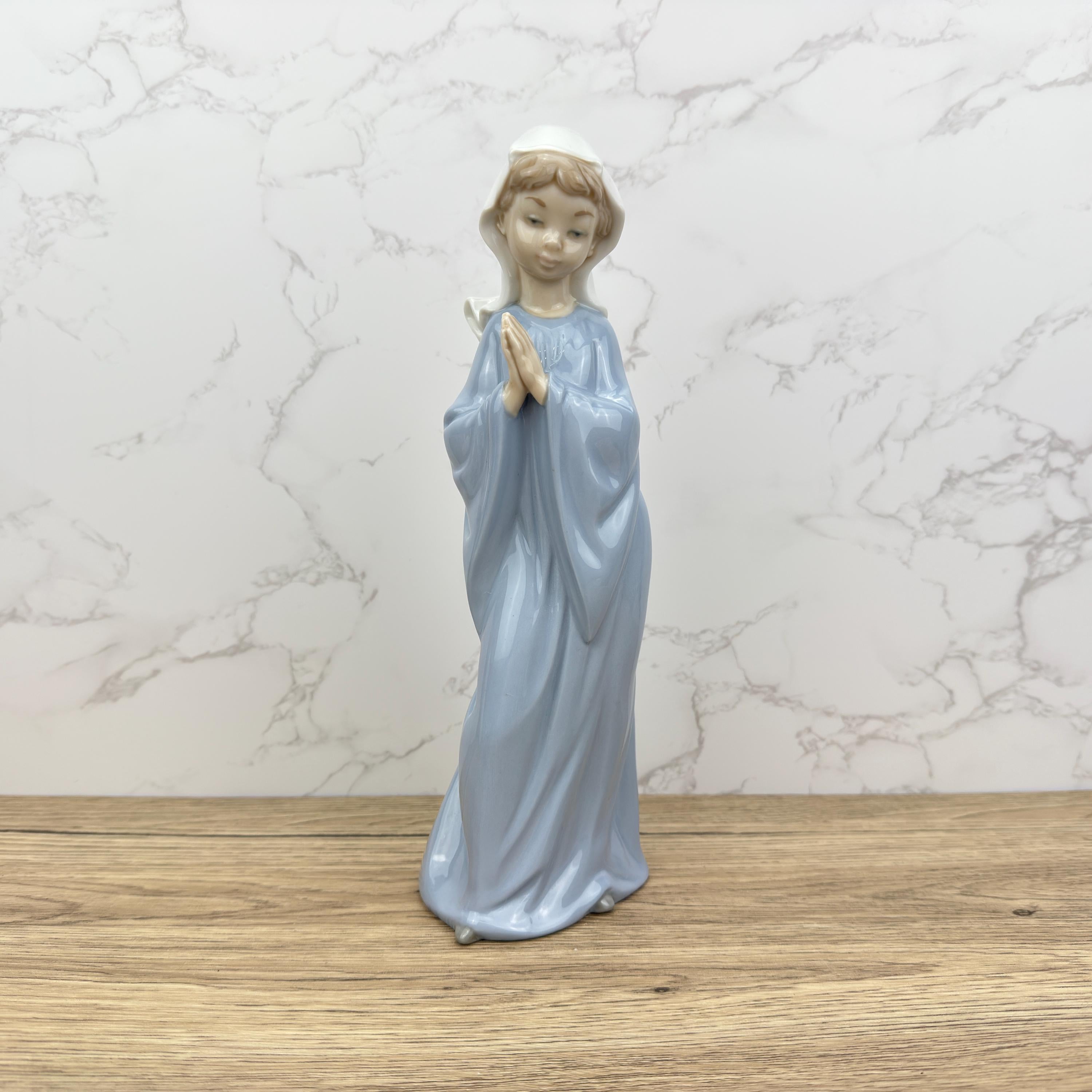 Vintage Nao Lladro Porcelain Nun Figurine, Religious Decor