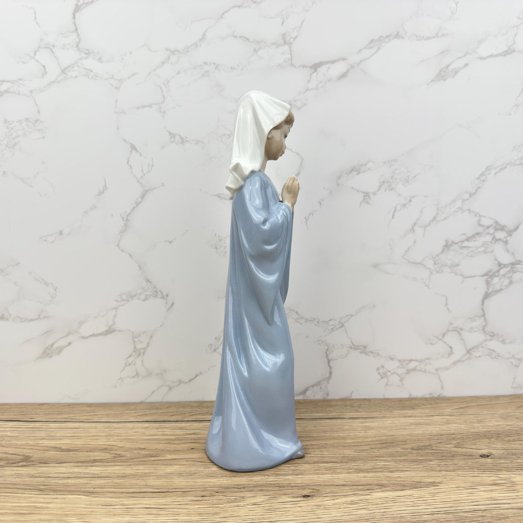Vintage Nao Lladro Porcelain Nun Figurine, Religious Decor