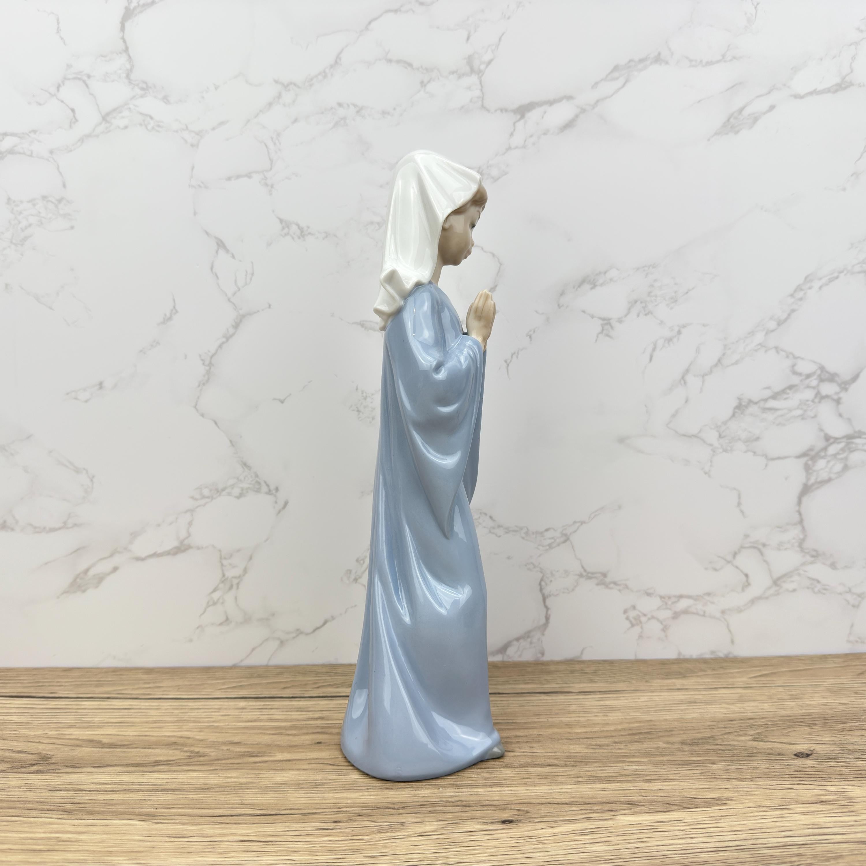 Vintage Nao Lladro Porcelain Nun Figurine, Religious Decor
