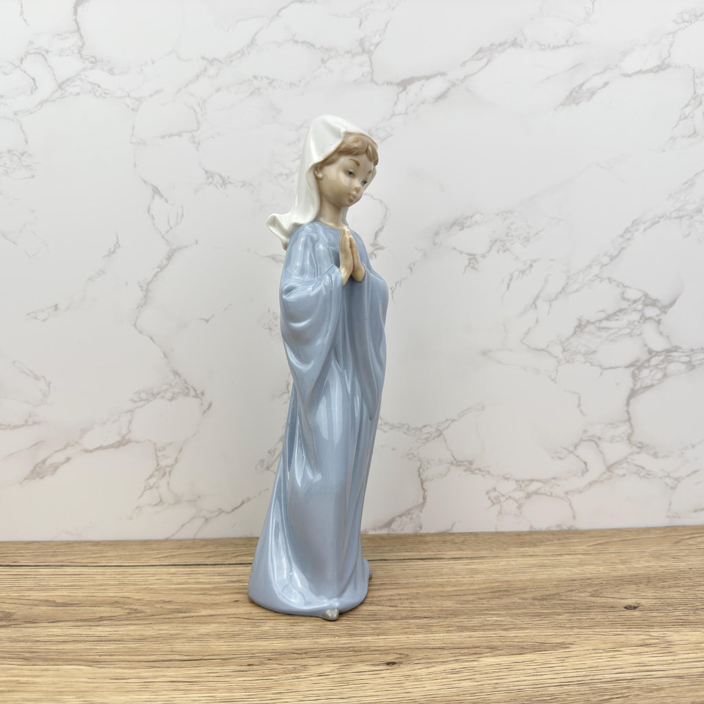 Vintage Nao Lladro Porcelain Nun Figurine, Religious Decor