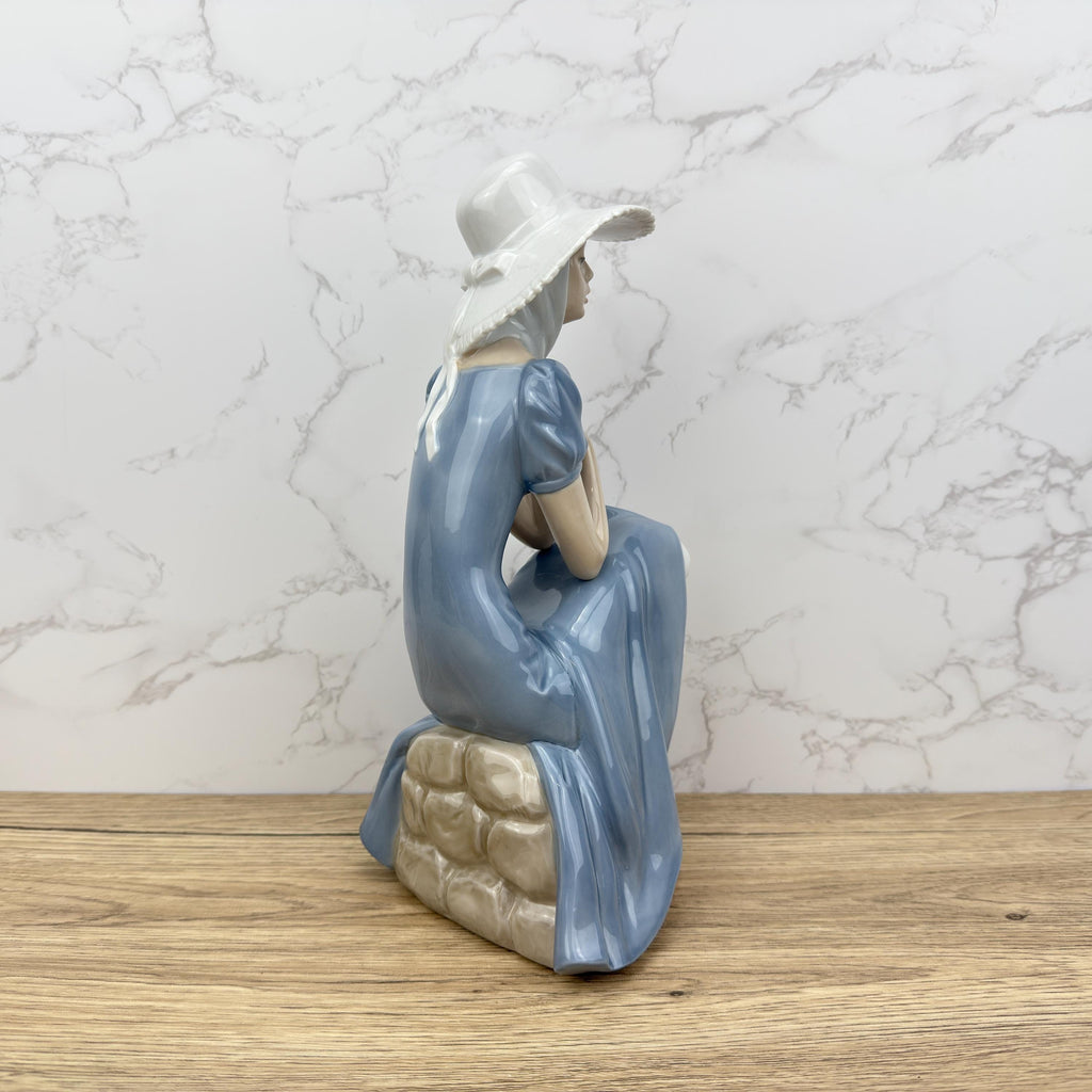 Lladro Nao La Pamela Figurine | Vintage Spanish Porcelain, Lady with Hat