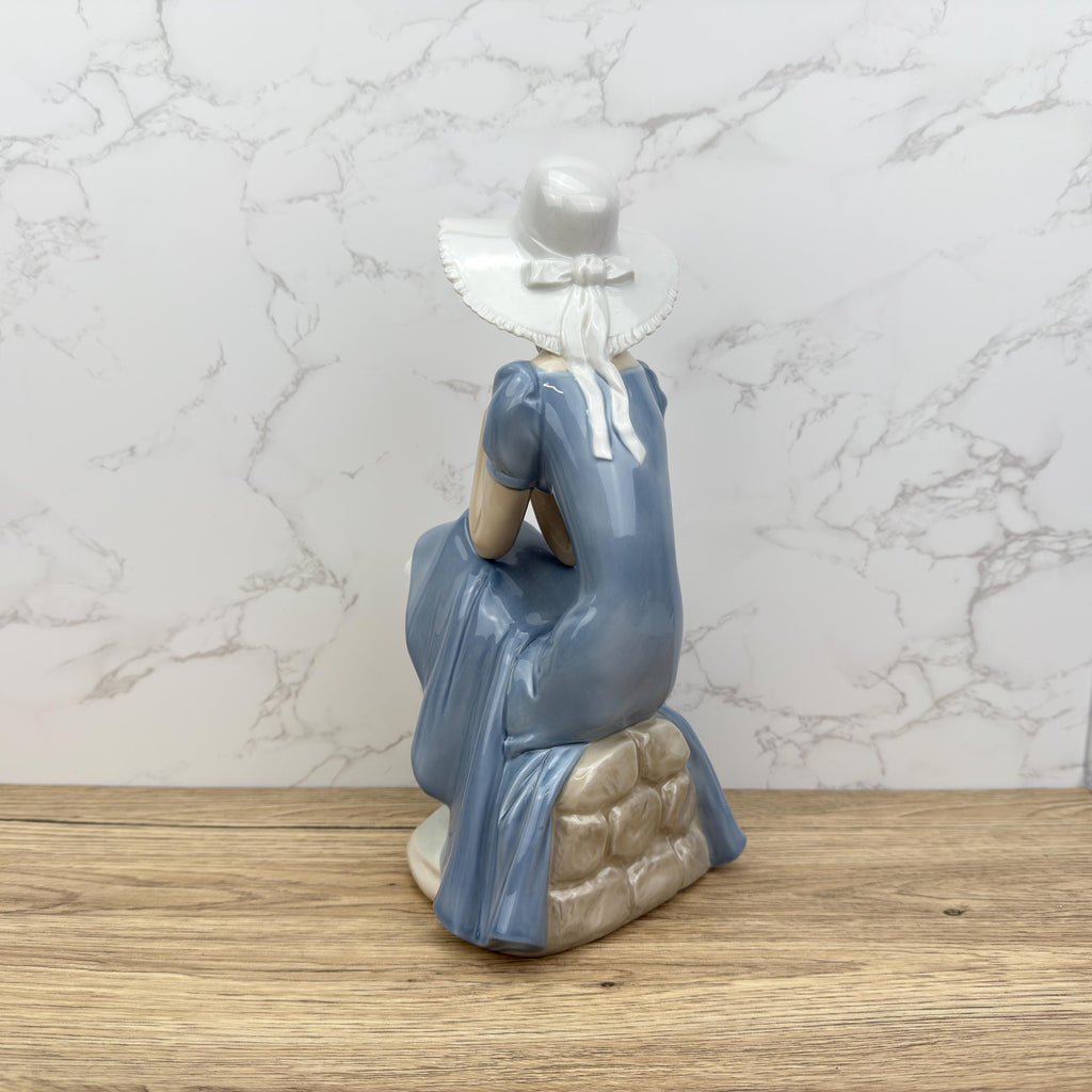 Lladro Nao La Pamela Figurine | Vintage Spanish Porcelain, Lady with Hat