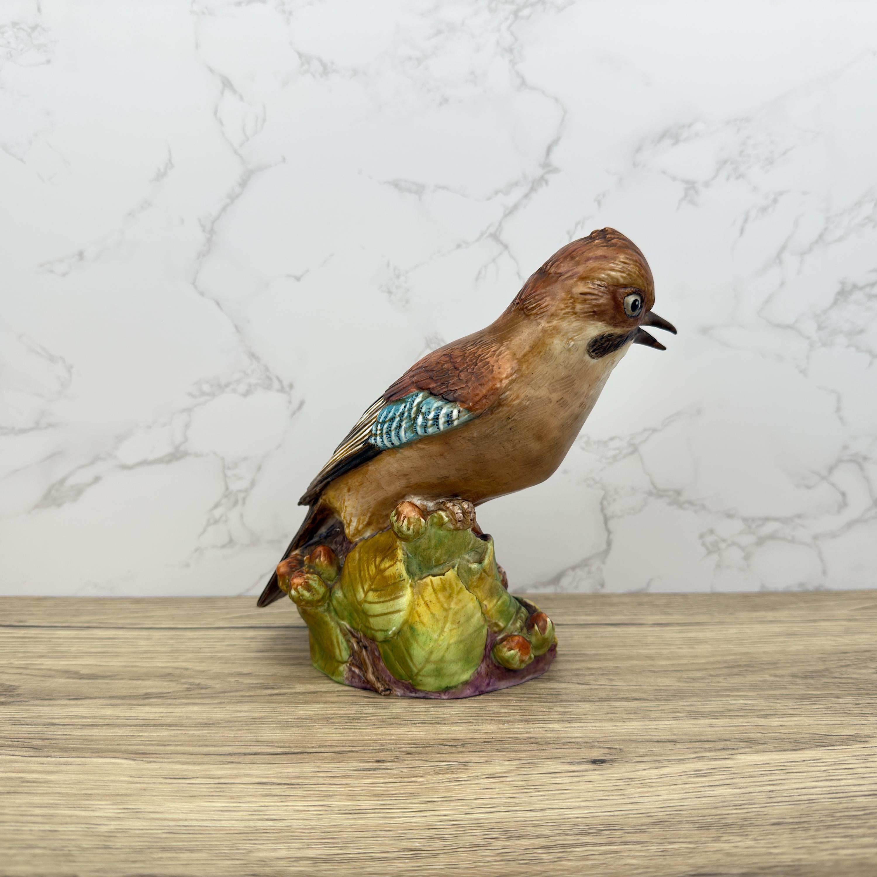 Vintage Royal Worcester Jay Bird Figurine, English Porcelain Wildlife Art