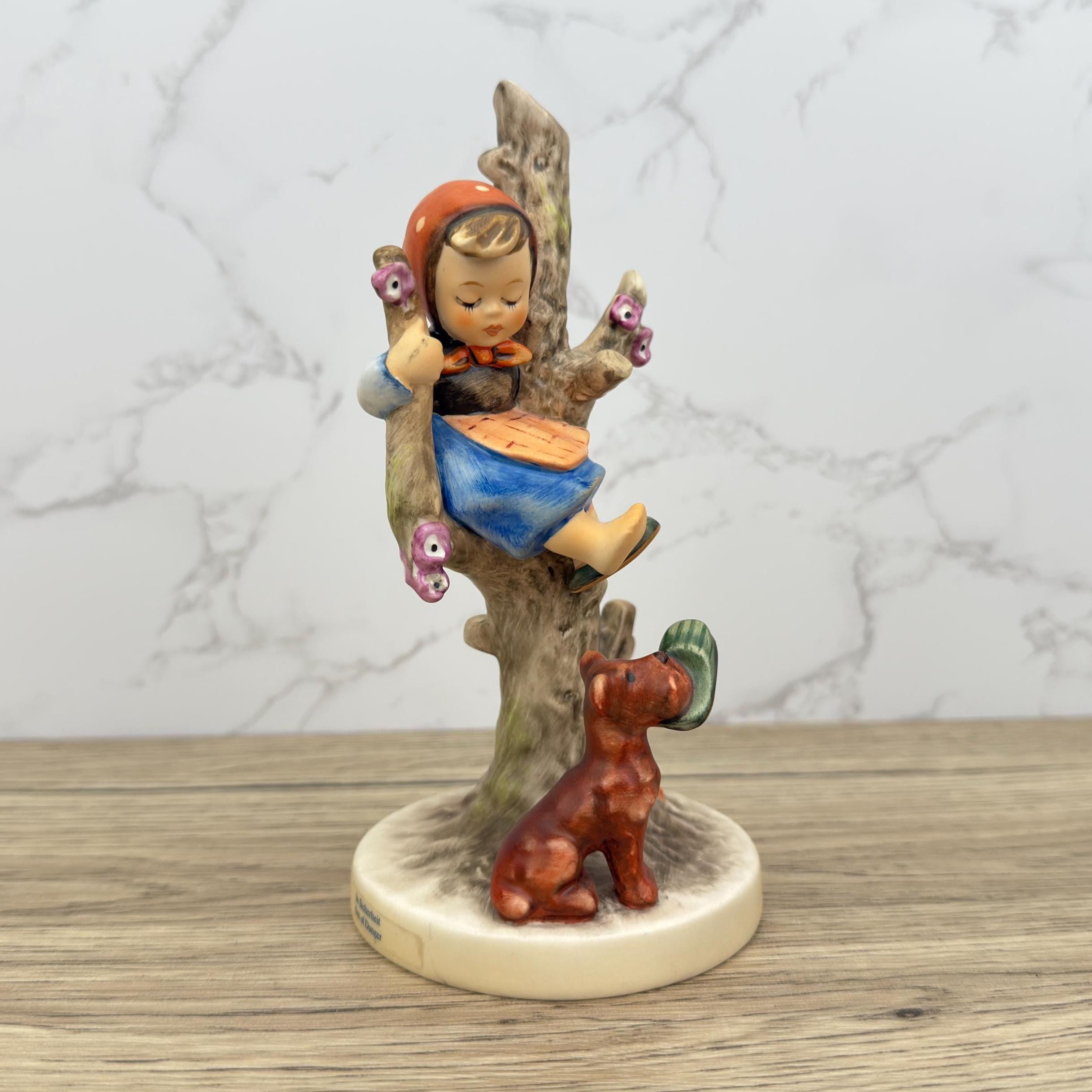 Vintage Hummel "Out Of Danger" Figurine | German Porcelain, Child and Dog