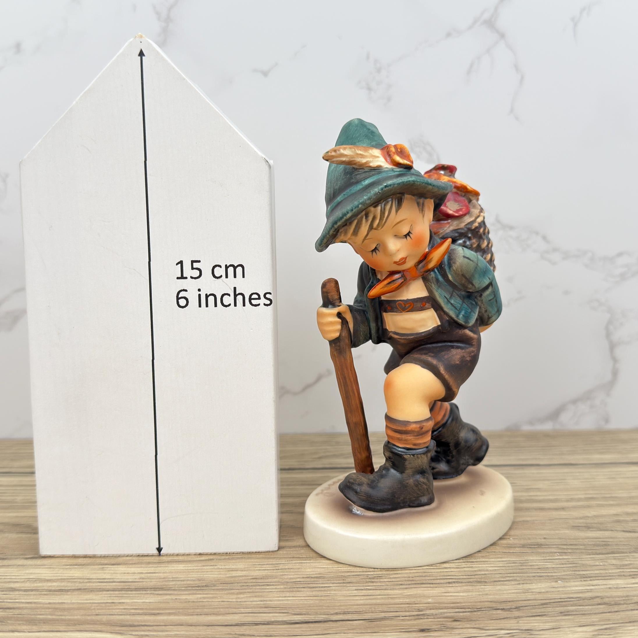 Hummel Flower Vendor Figurine | Vintage Goebel Porcelain Boy, German Collectible