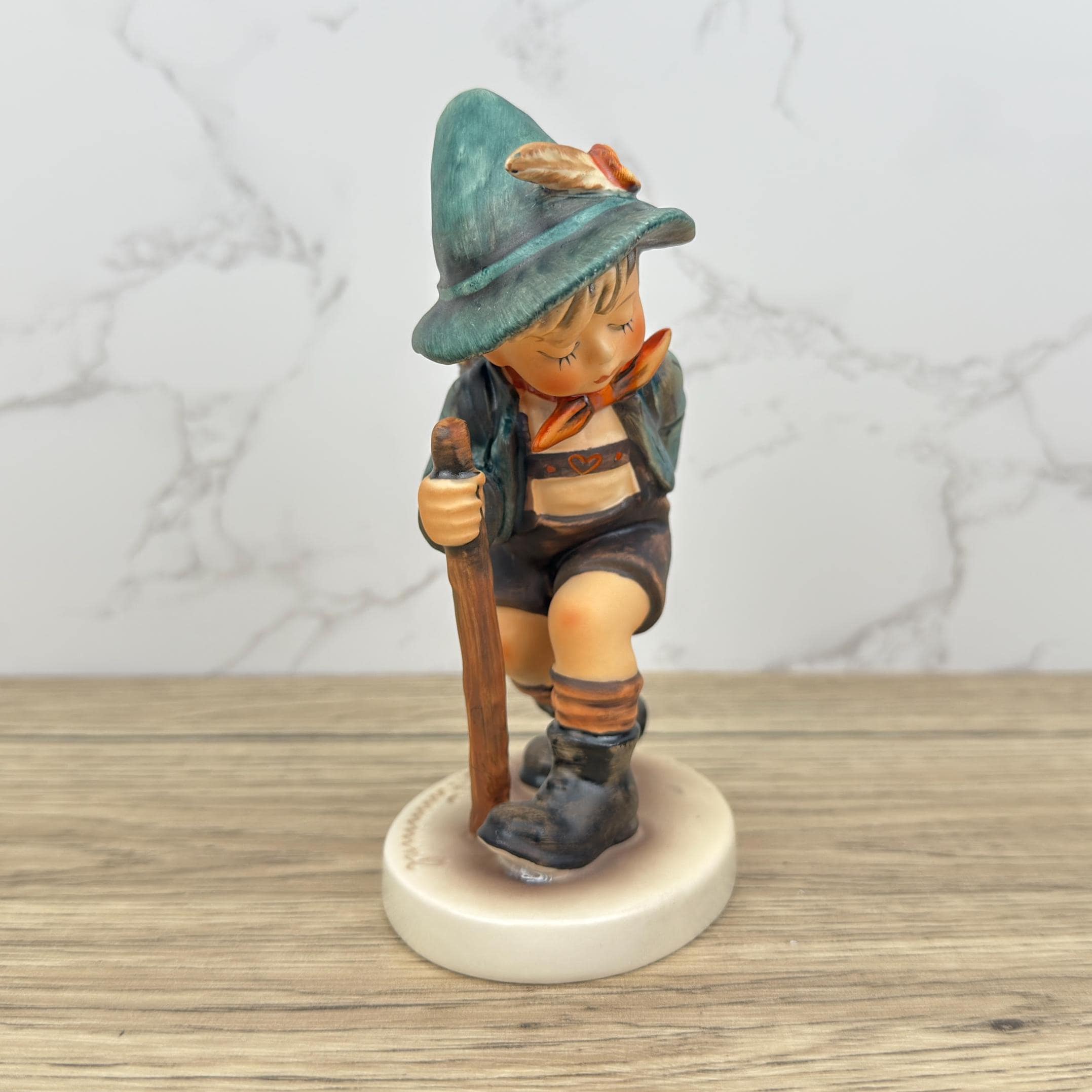 Hummel Flower Vendor Figurine | Vintage Goebel Porcelain Boy, German Collectible