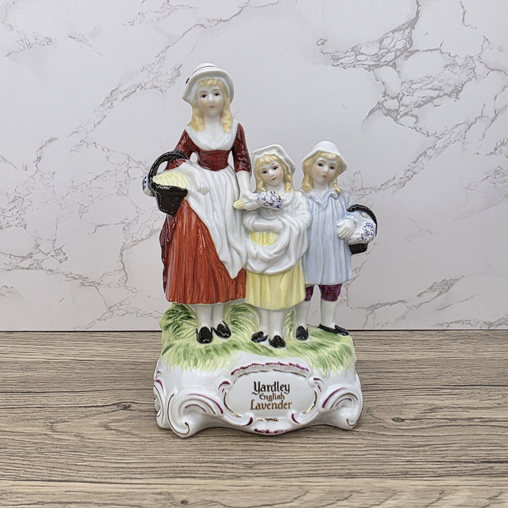 Vintage Yardley English Lavender Figurine, Mother and Children, Porcelain Statue