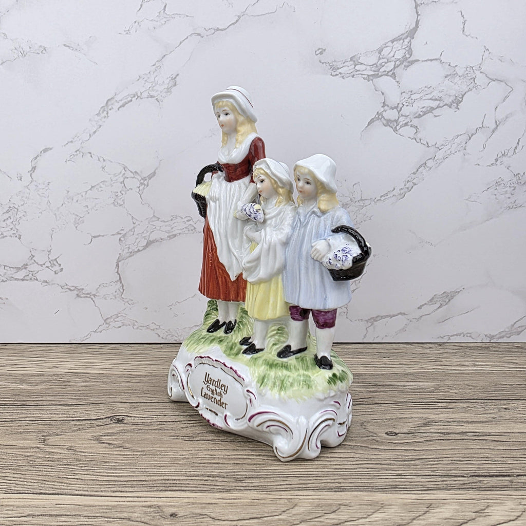 Vintage Yardley English Lavender Figurine, Mother and Children, Porcelain Statue