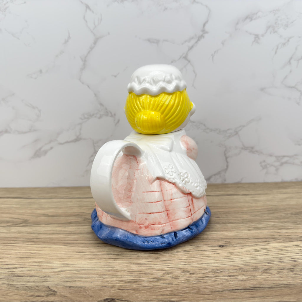 Vintage Novelty Ceramic Teapot | Whimsical Lady Home Decor