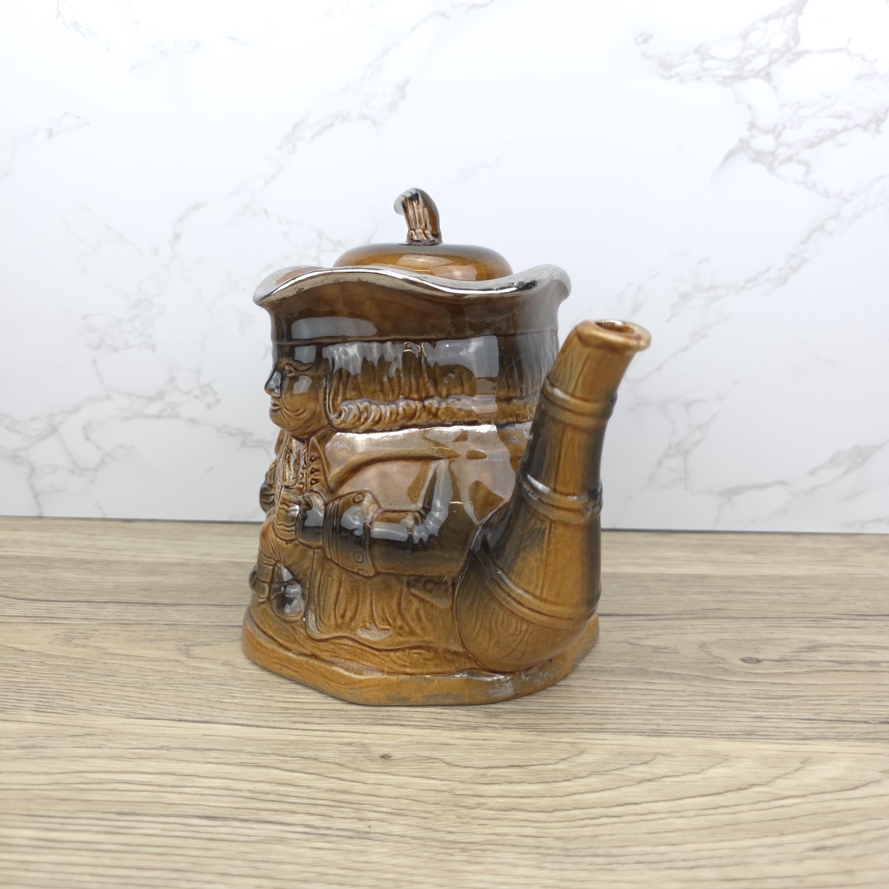 Price Kensington Toby Jug Teapot | Mid Century Drip Glaze Kettle