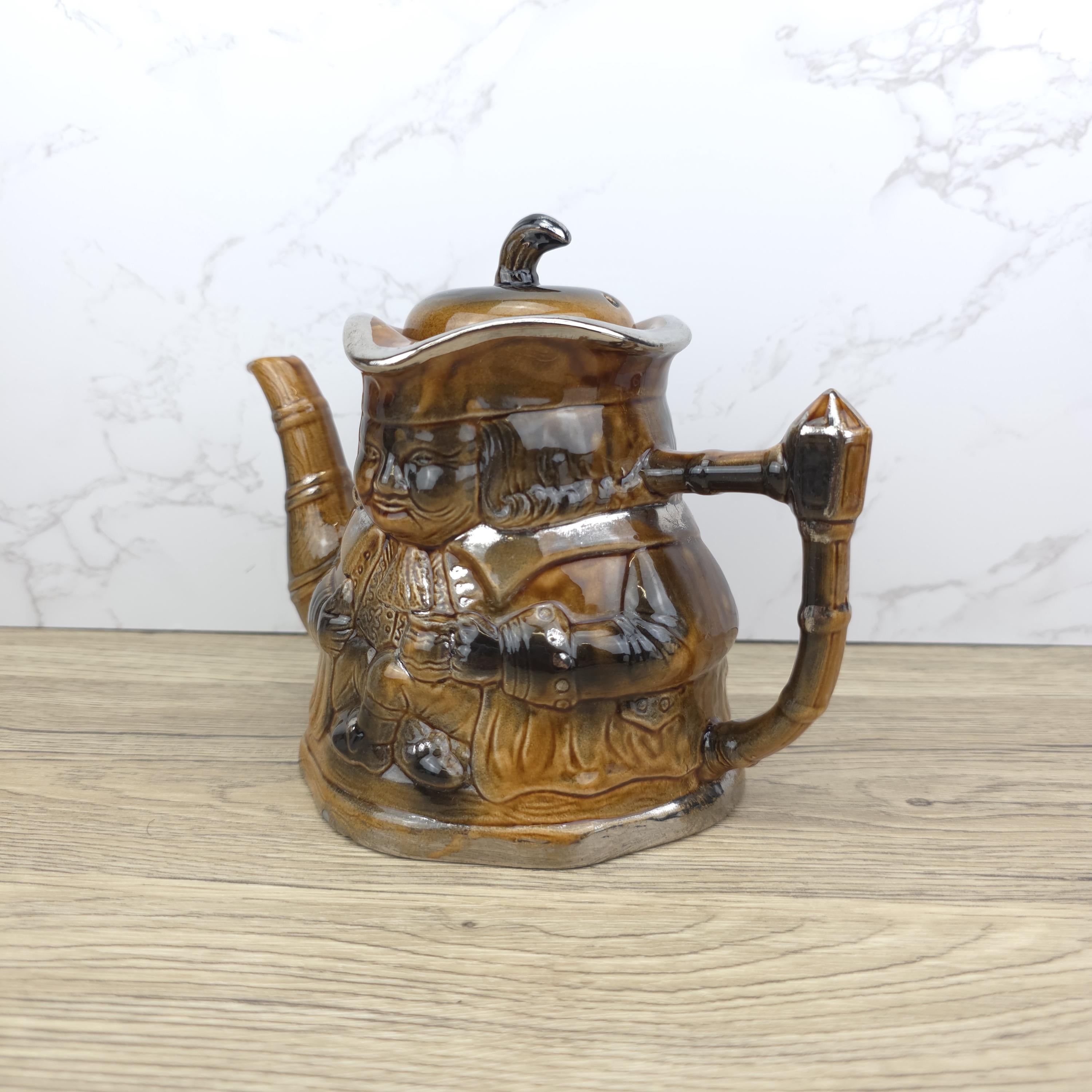 Price Kensington Toby Jug Teapot | Mid Century Drip Glaze Kettle