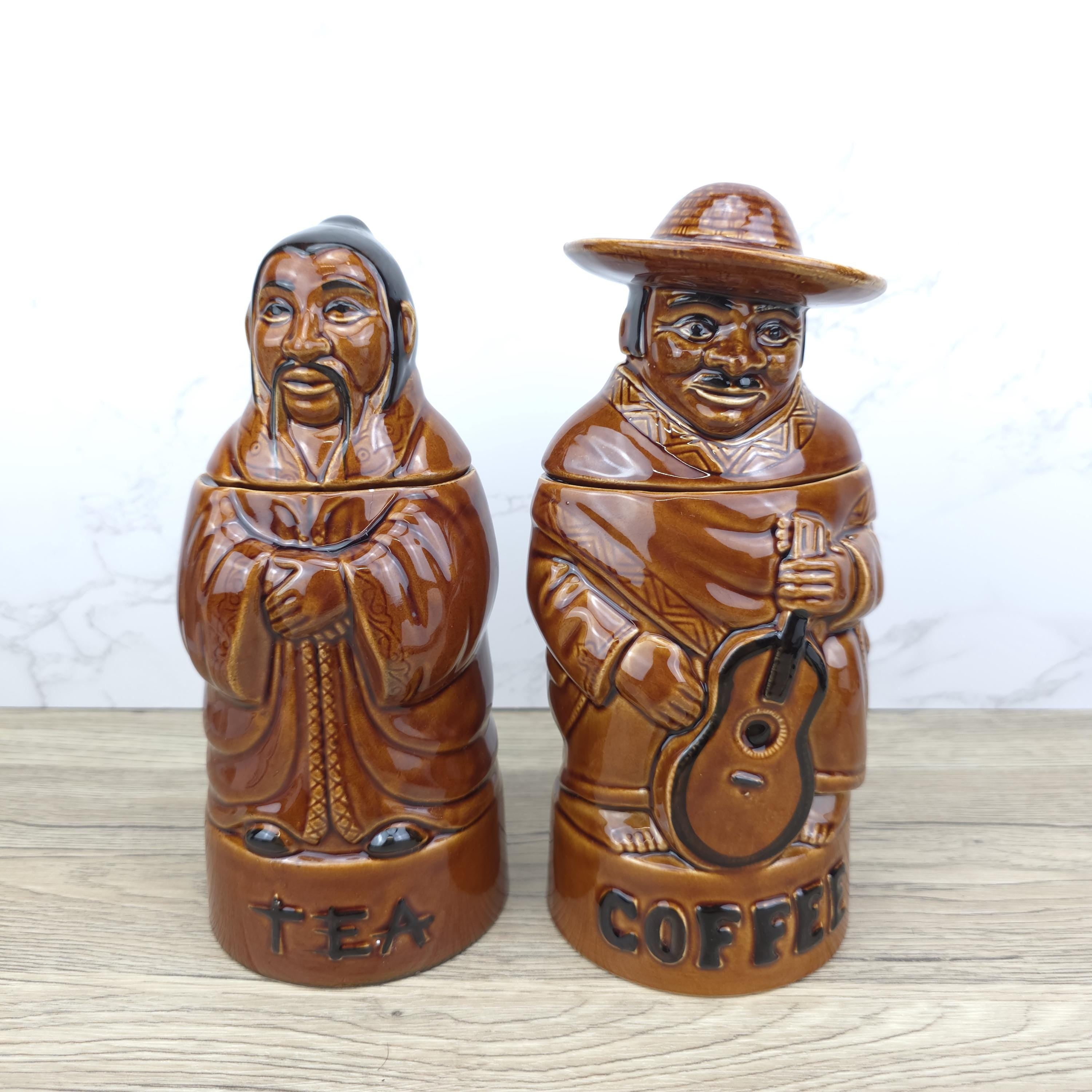 Price Kensington Character Jars | Vintage Tea Coffee Canisters, Made in England