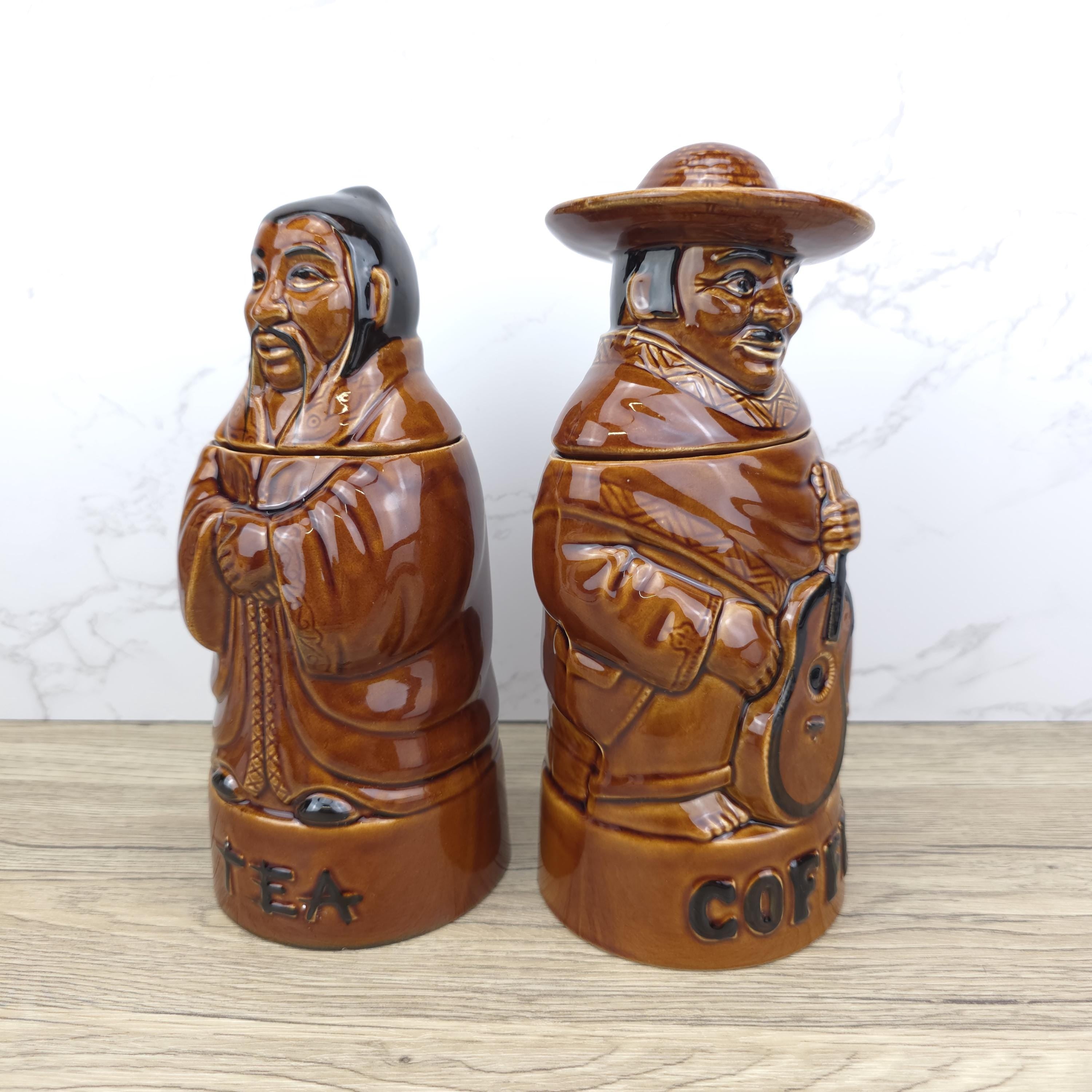 Price Kensington Character Jars | Vintage Tea Coffee Canisters, Made in England