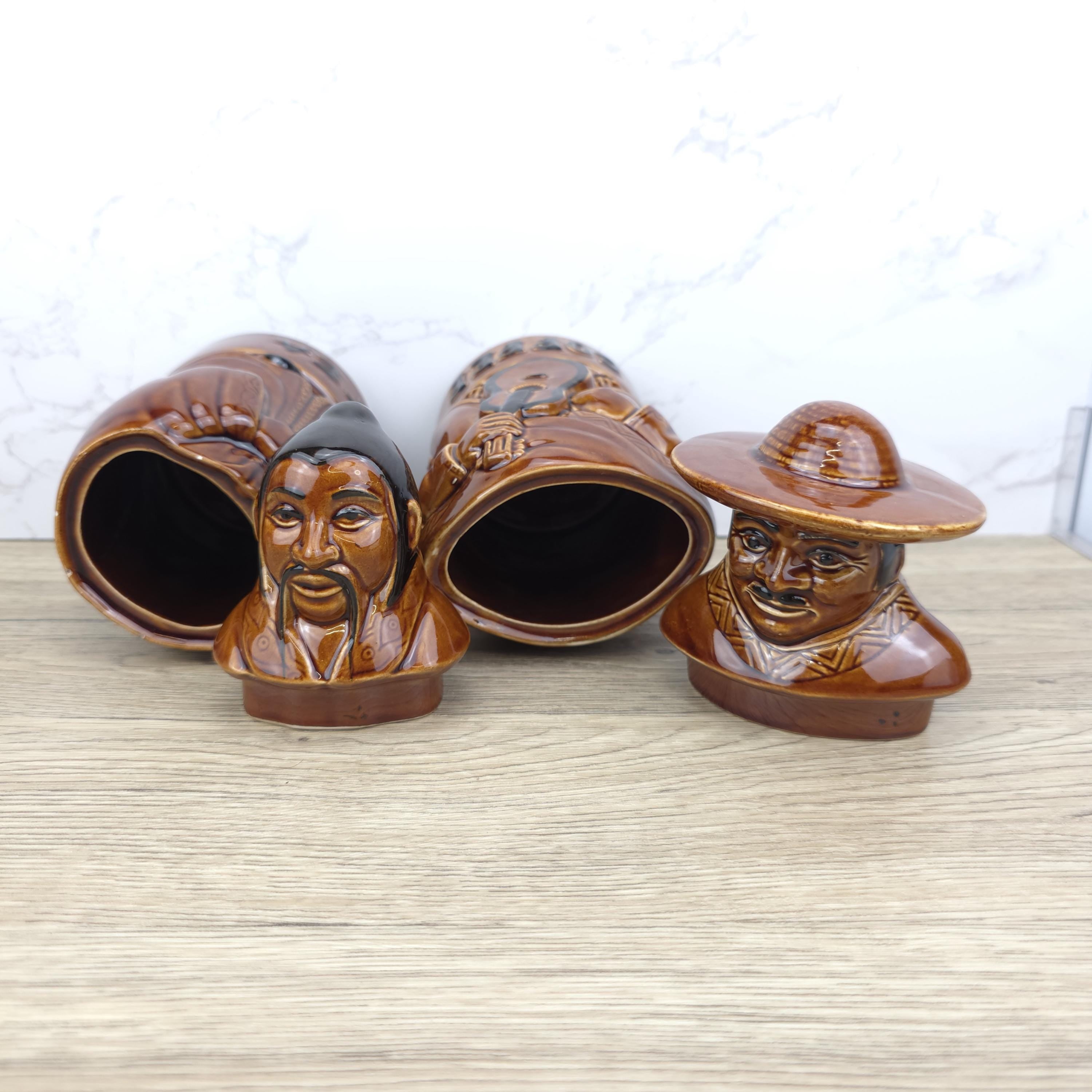 Price Kensington Character Jars | Vintage Tea Coffee Canisters, Made in England