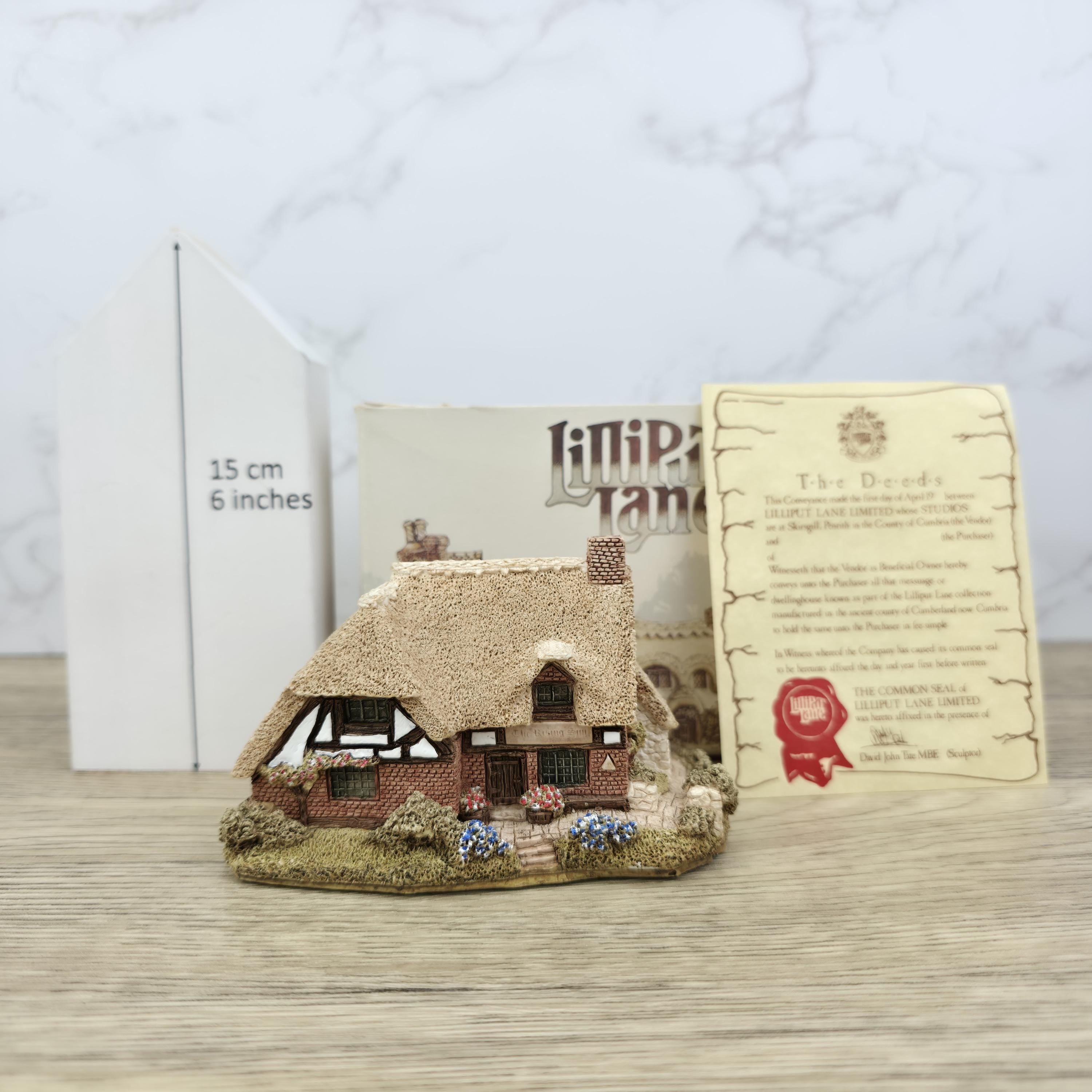 Lilliput Lane "The Rising Sun" Miniature Resin Cottage | Collectible British Village Display