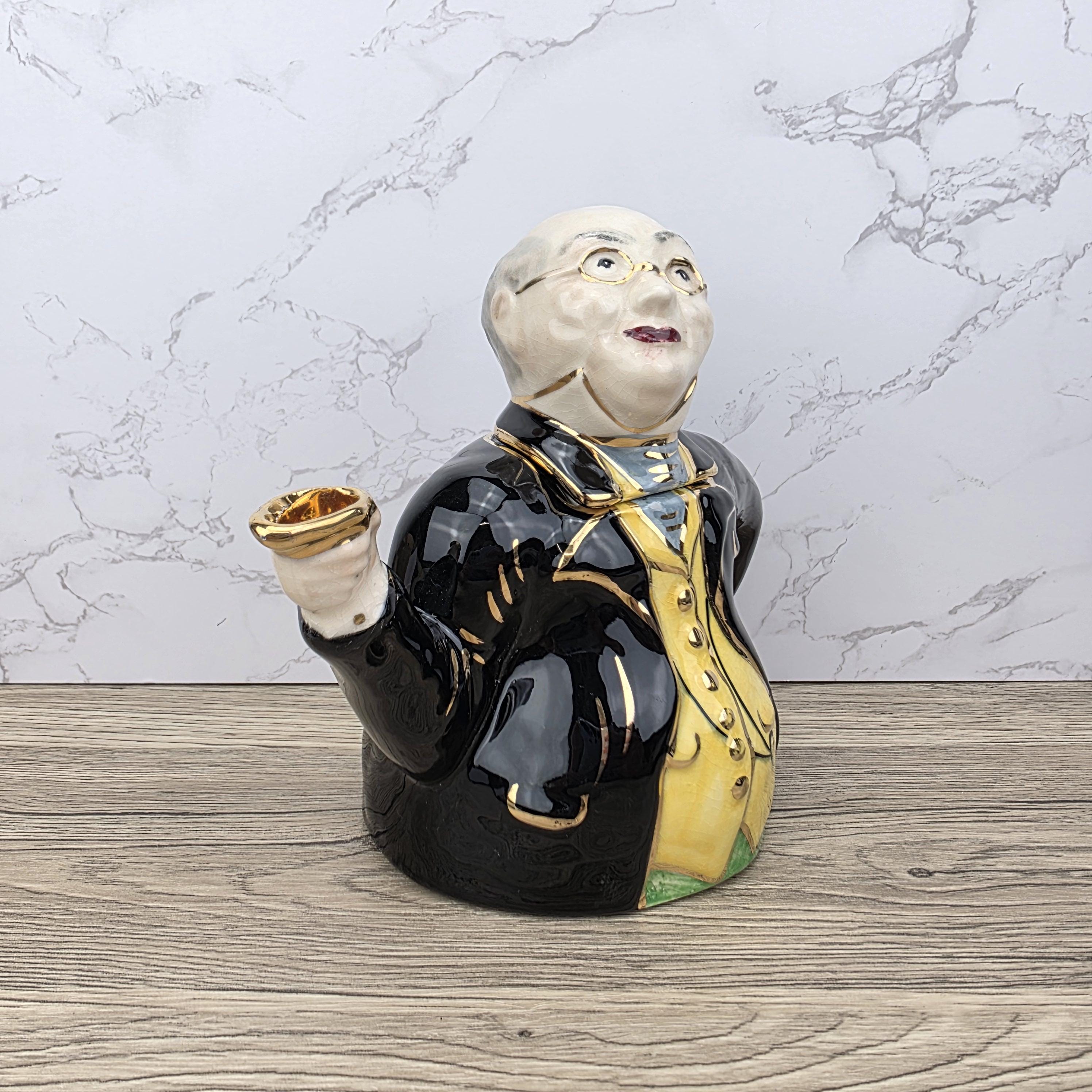 Vintage Mr Pickwick Teapot, Lingard Dickens, English Porcelain Novelty Teapot