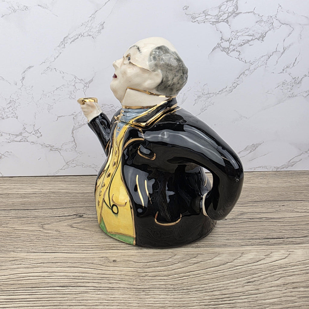 Vintage Mr Pickwick Teapot, Lingard Dickens, English Porcelain Novelty Teapot