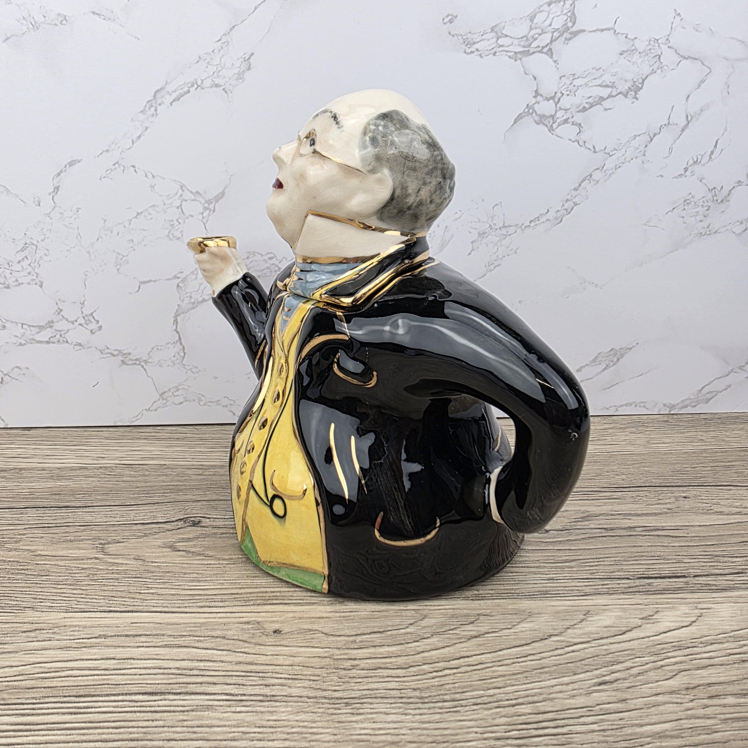 Vintage Mr Pickwick Teapot, Lingard Dickens, English Porcelain Novelty Teapot