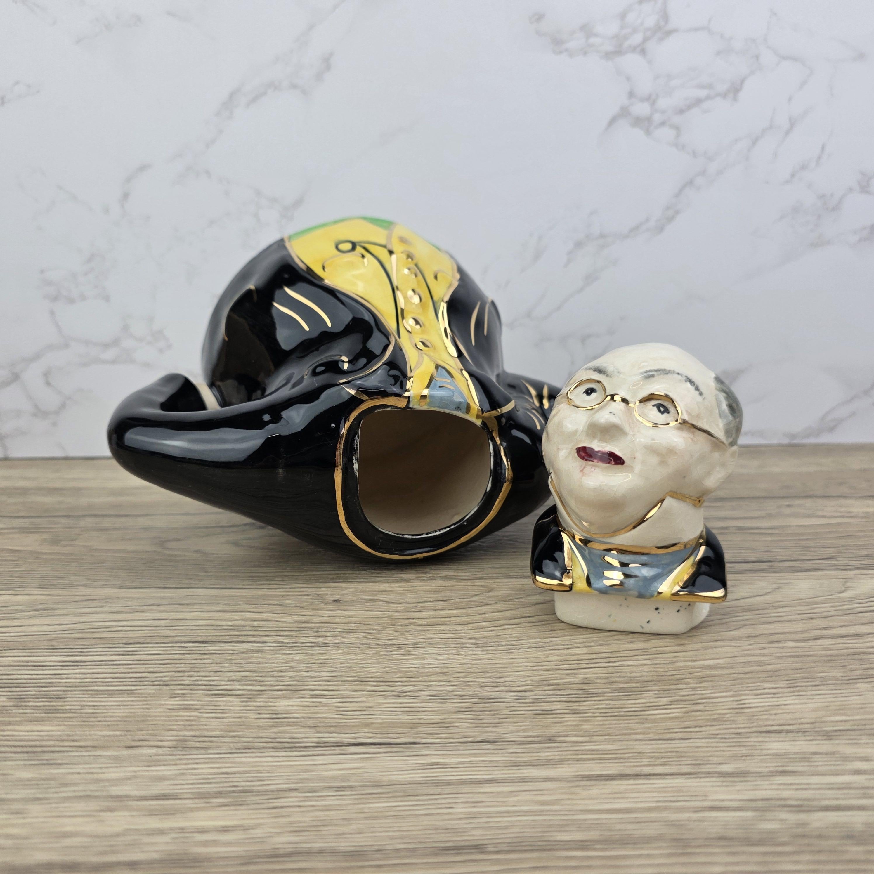 Vintage Mr Pickwick Teapot, Lingard Dickens, English Porcelain Novelty Teapot