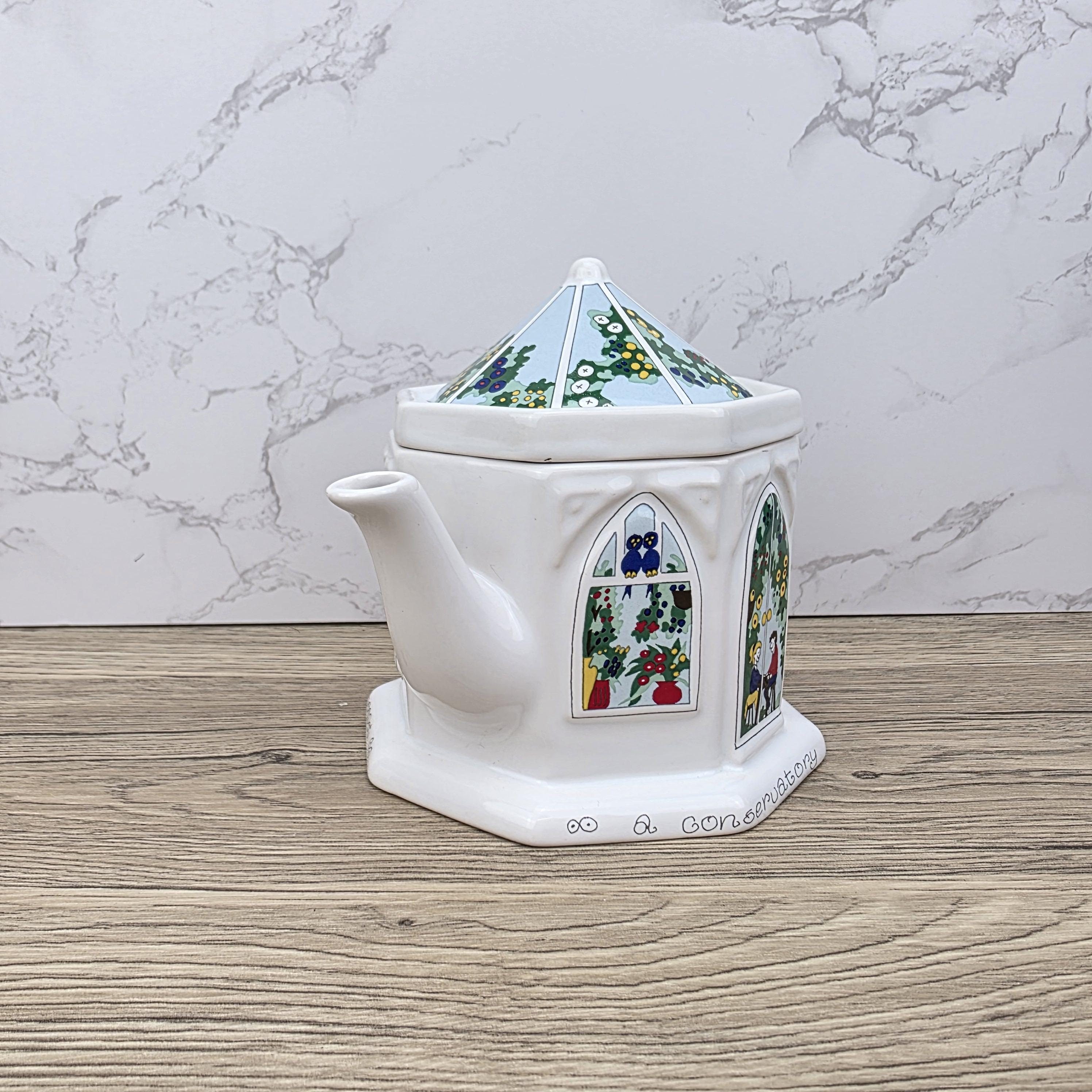 Vintage Wade England Conservatory Teapot, English Life Series, 1980s