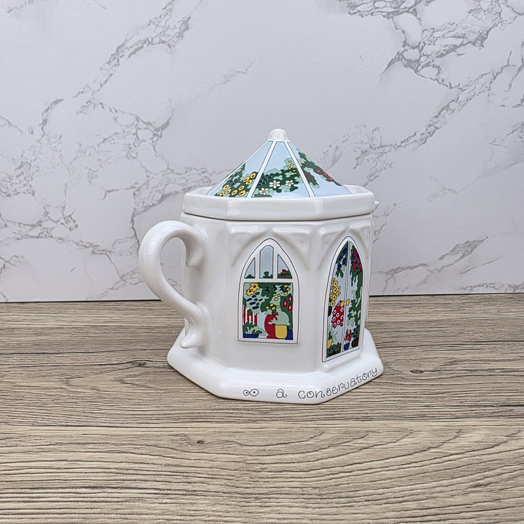 Vintage Wade England Conservatory Teapot, English Life Series, 1980s