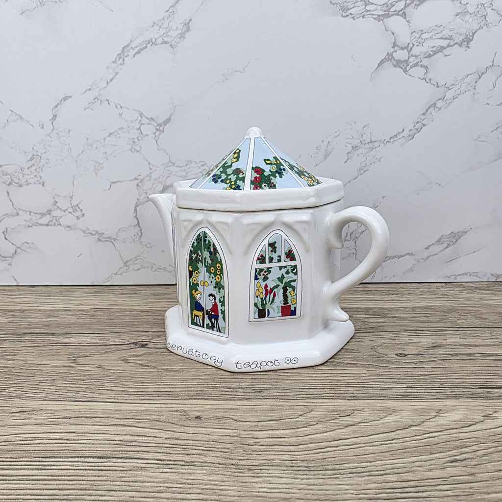 Vintage Wade England Conservatory Teapot, English Life Series, 1980s