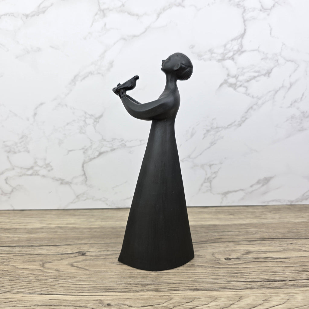 Royal Doulton Peace Figurine, HN2433, Black Ceramic, Minimalist Sculpture