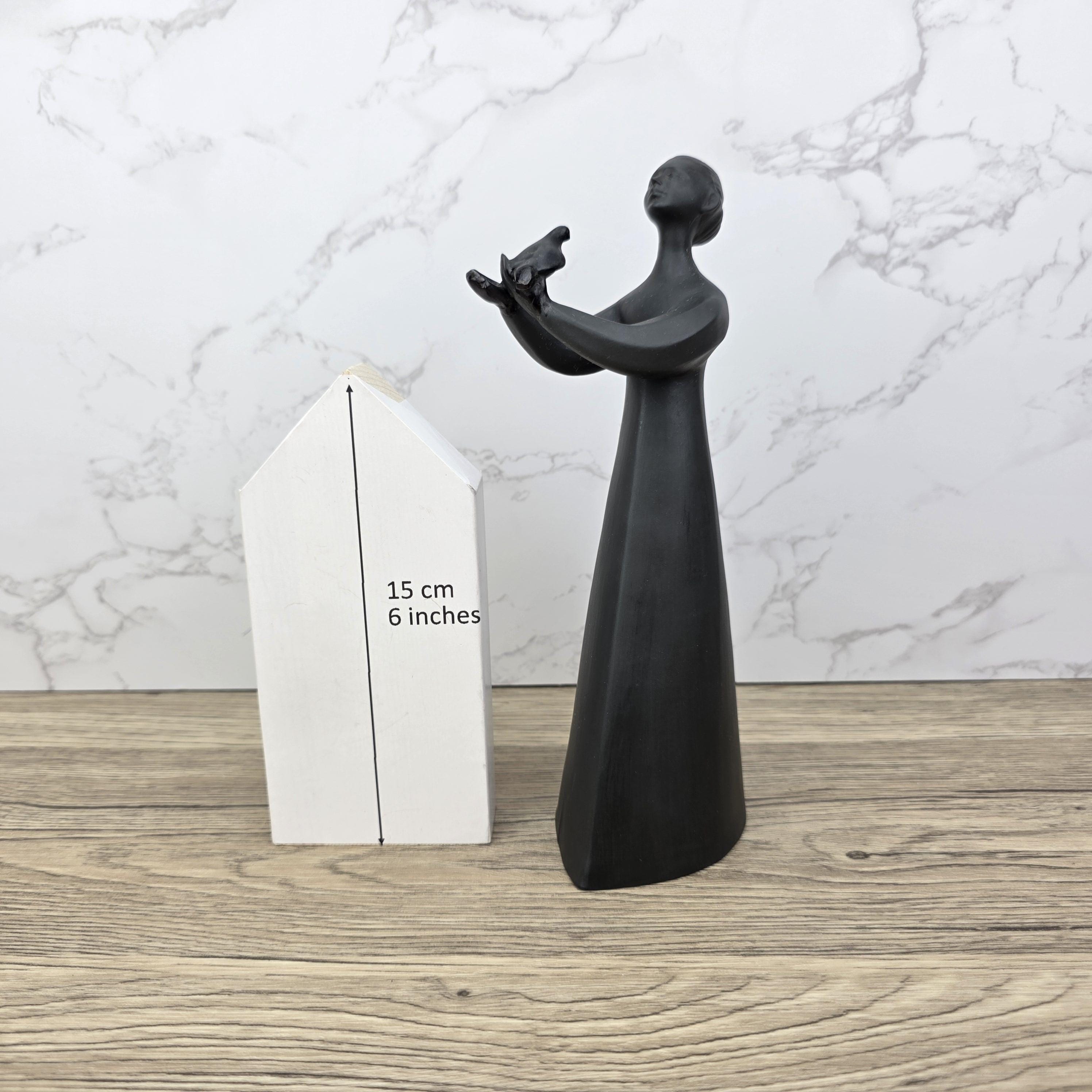 Royal Doulton Peace Figurine, HN2433, Black Ceramic, Minimalist Sculpture