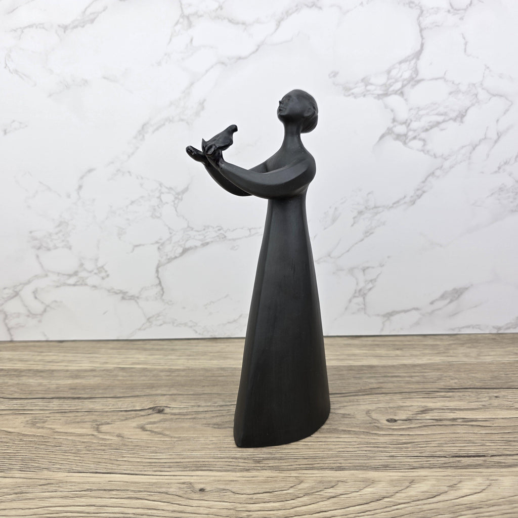 Royal Doulton Peace Figurine, HN2433, Black Ceramic, Minimalist Sculpture