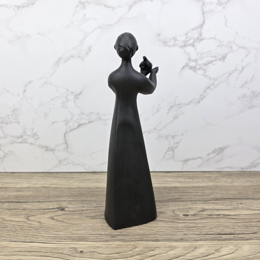Royal Doulton Peace Figurine, HN2433, Black Ceramic, Minimalist Sculpture