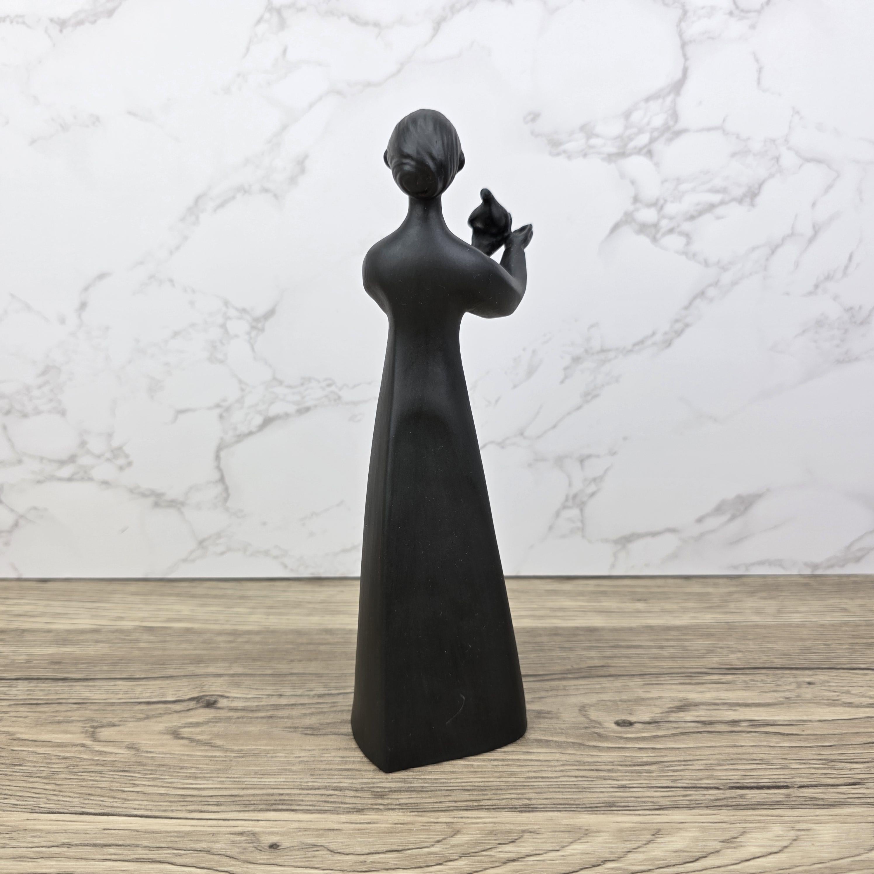 Royal Doulton Peace Figurine, HN2433, Black Ceramic, Minimalist Sculpture
