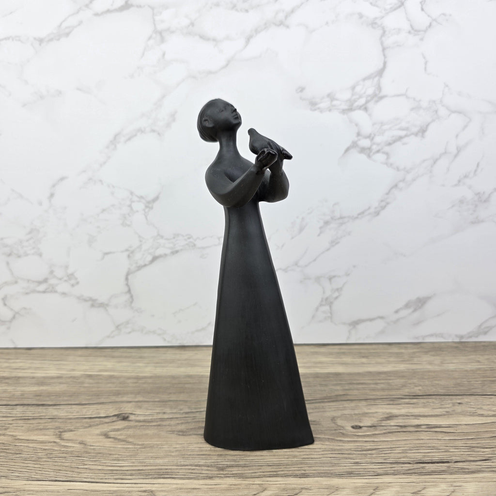 Royal Doulton Peace Figurine, HN2433, Black Ceramic, Minimalist Sculpture