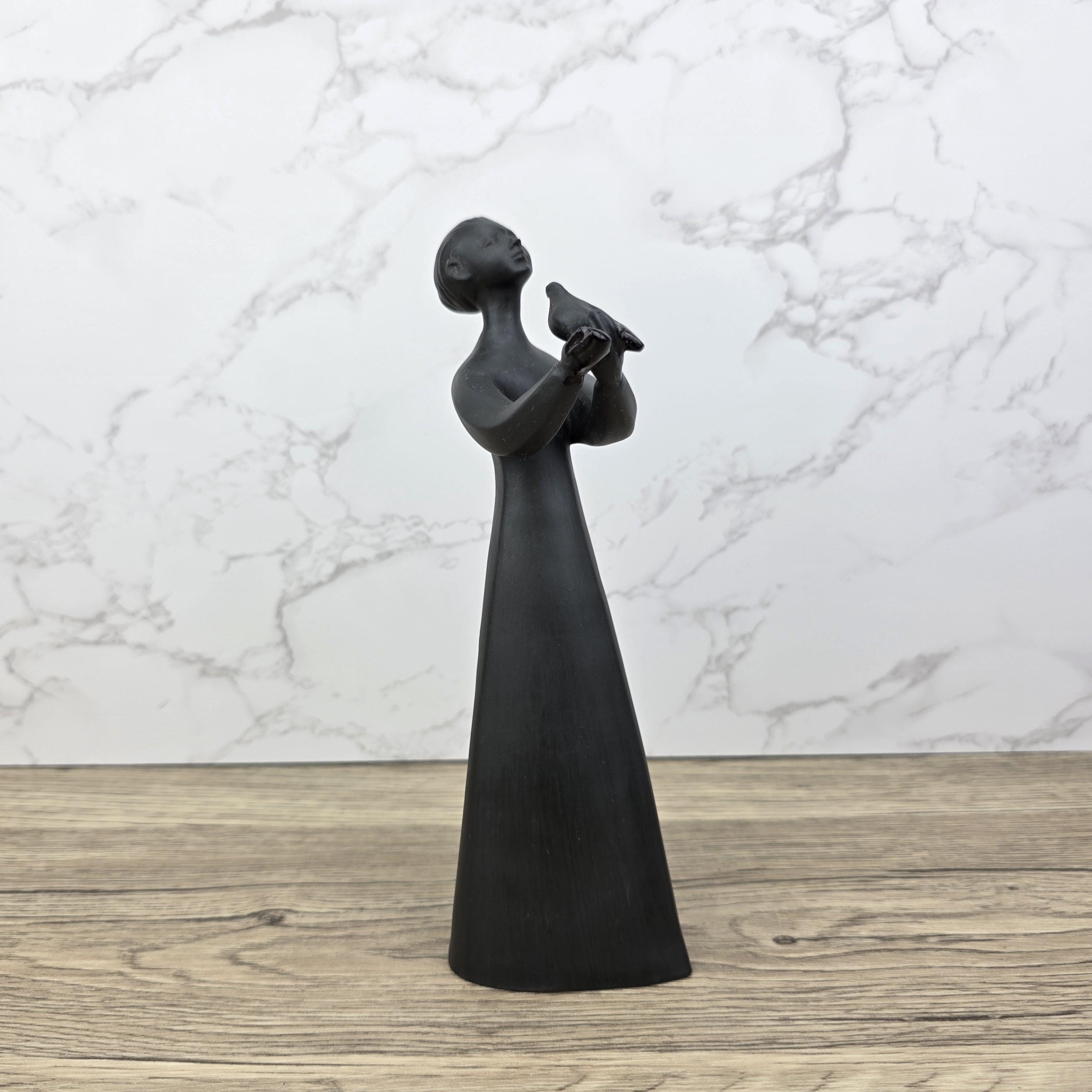 Royal Doulton Peace Figurine, HN2433, Black Ceramic, Minimalist Sculpture