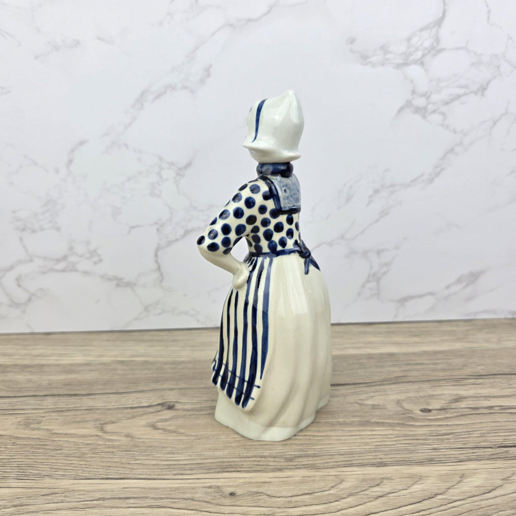 Vintage Delft Blue Dutch Girl Ceramic Figurine, Jul Waltk Holland