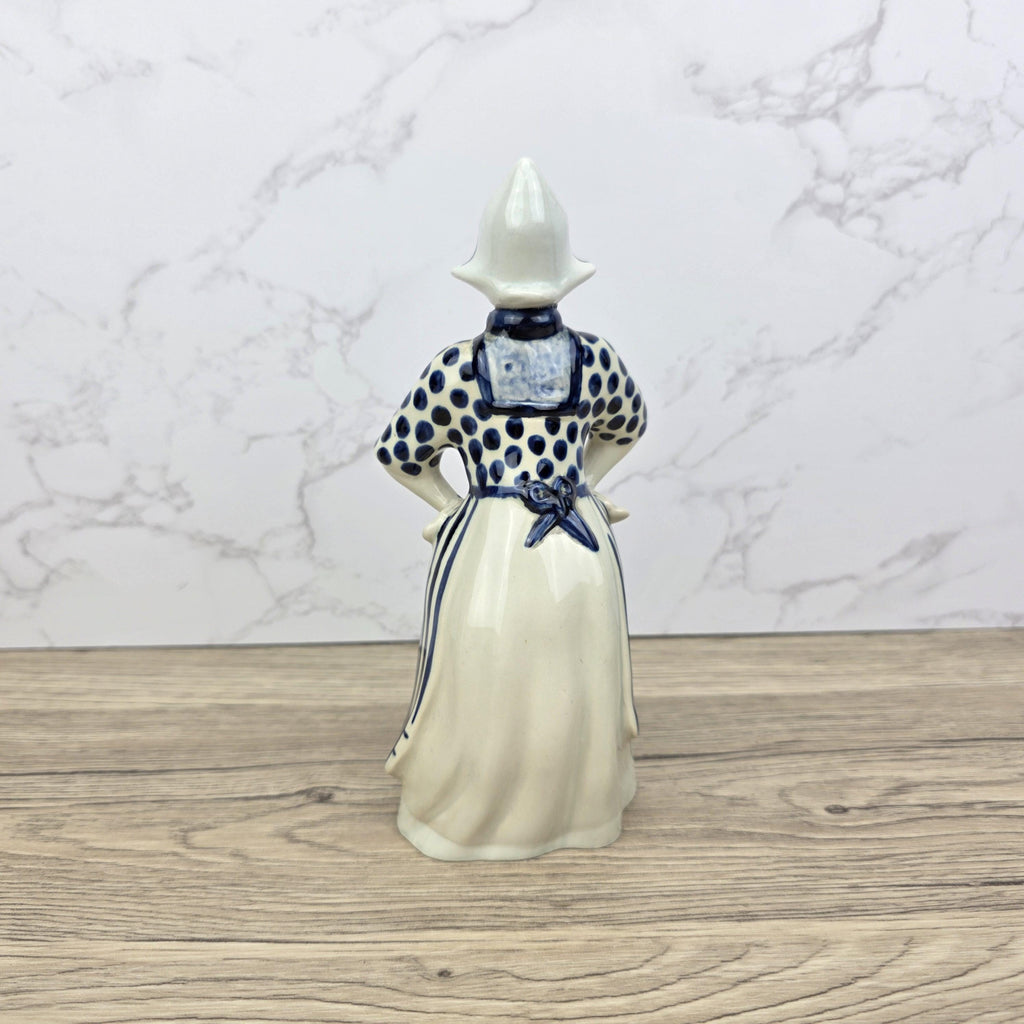 Vintage Delft Blue Dutch Girl Ceramic Figurine, Jul Waltk Holland